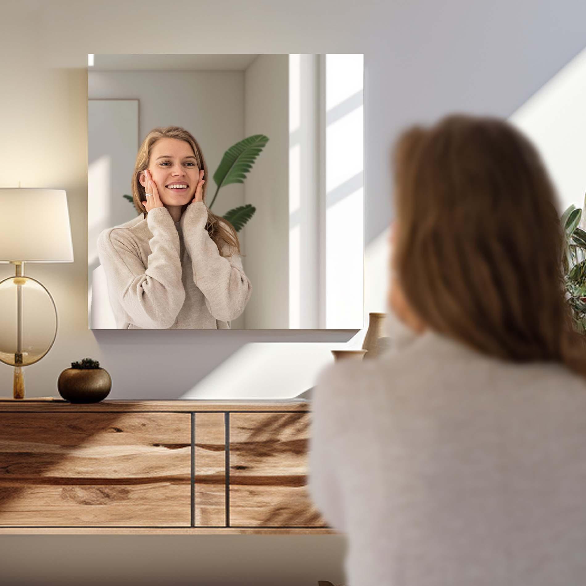 Quadratischer Spiegel mockup 4