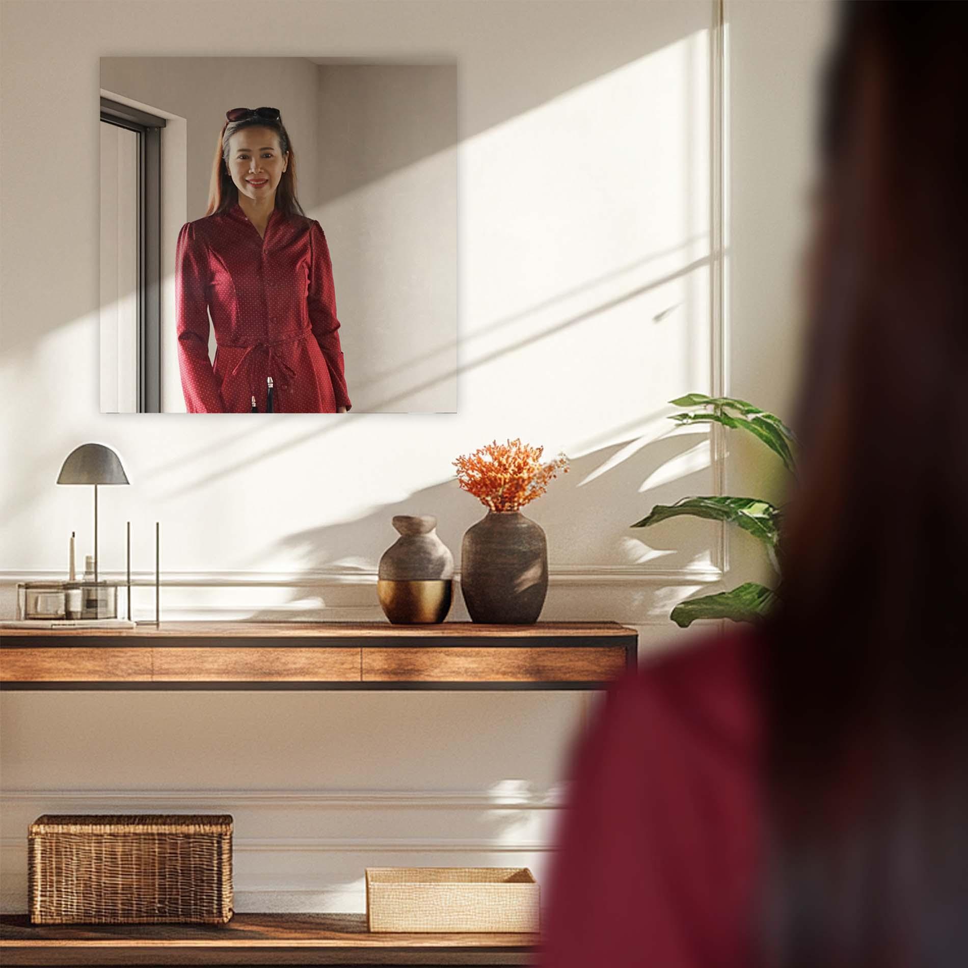 Quadratischer Spiegel mockup 6