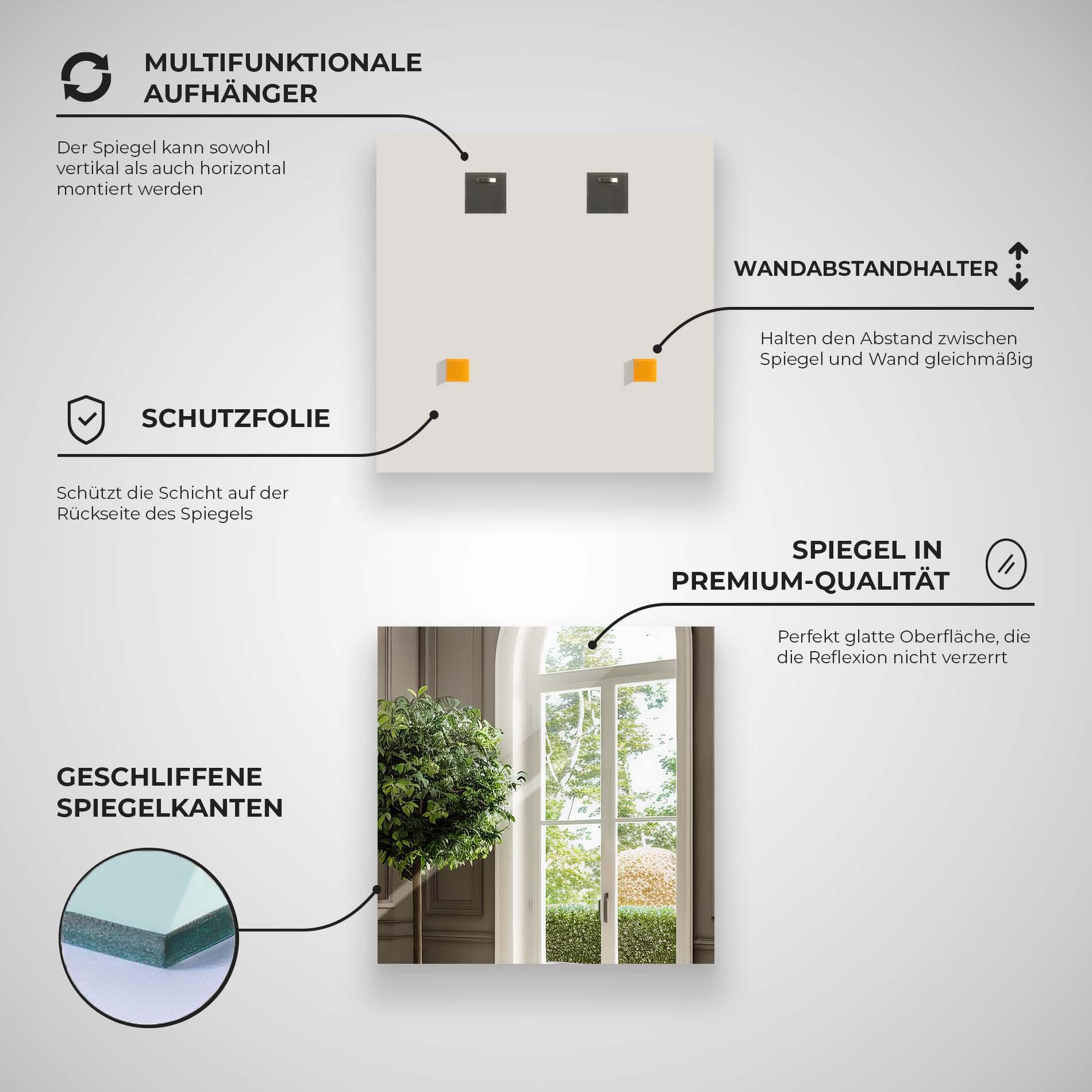 Quadratischer Spiegel mockup 7