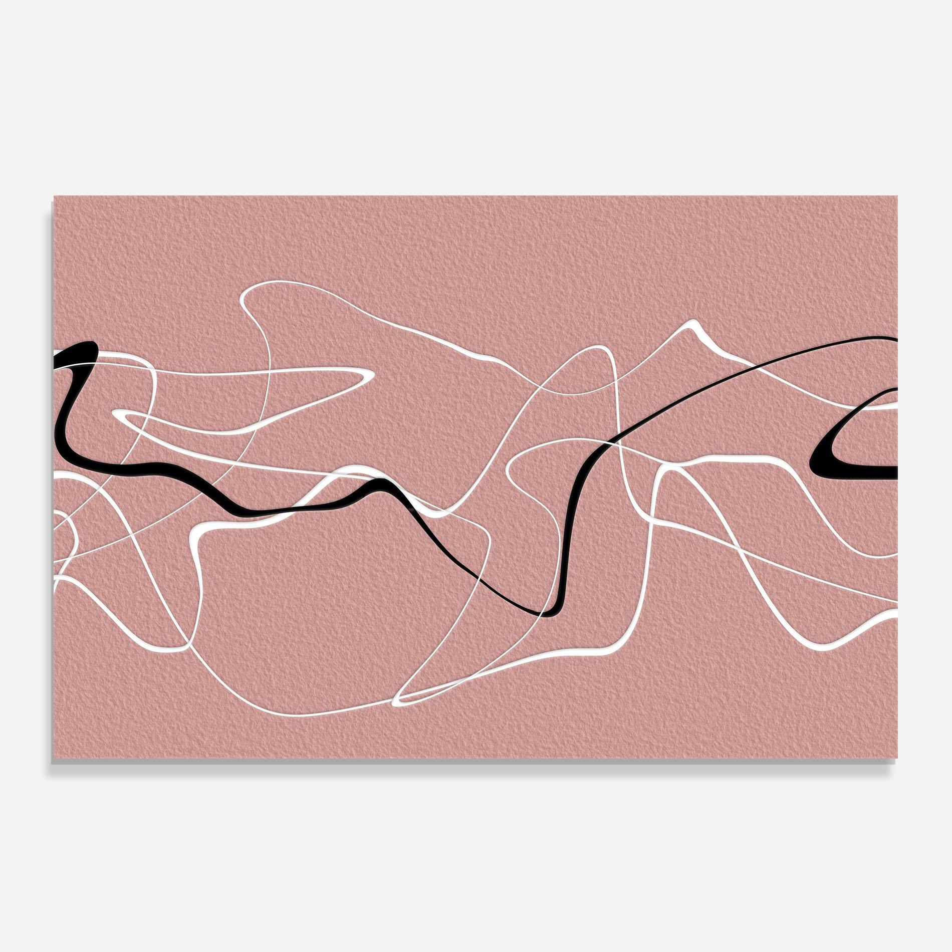 Küchenrückwand Glas Abstract Pink Painting mockup 0