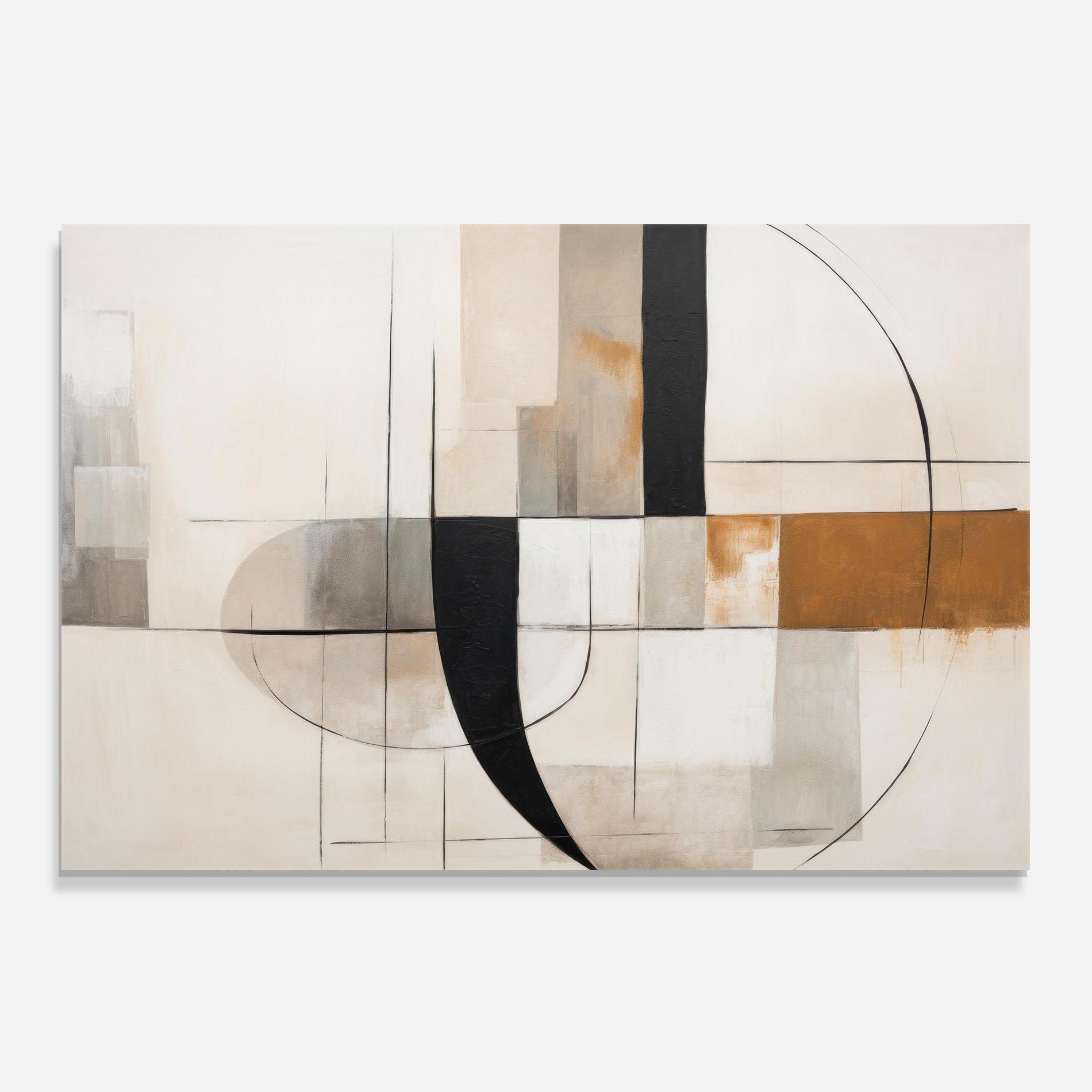 Küchenrückwand Glas Black Abstract Lines mockup 0