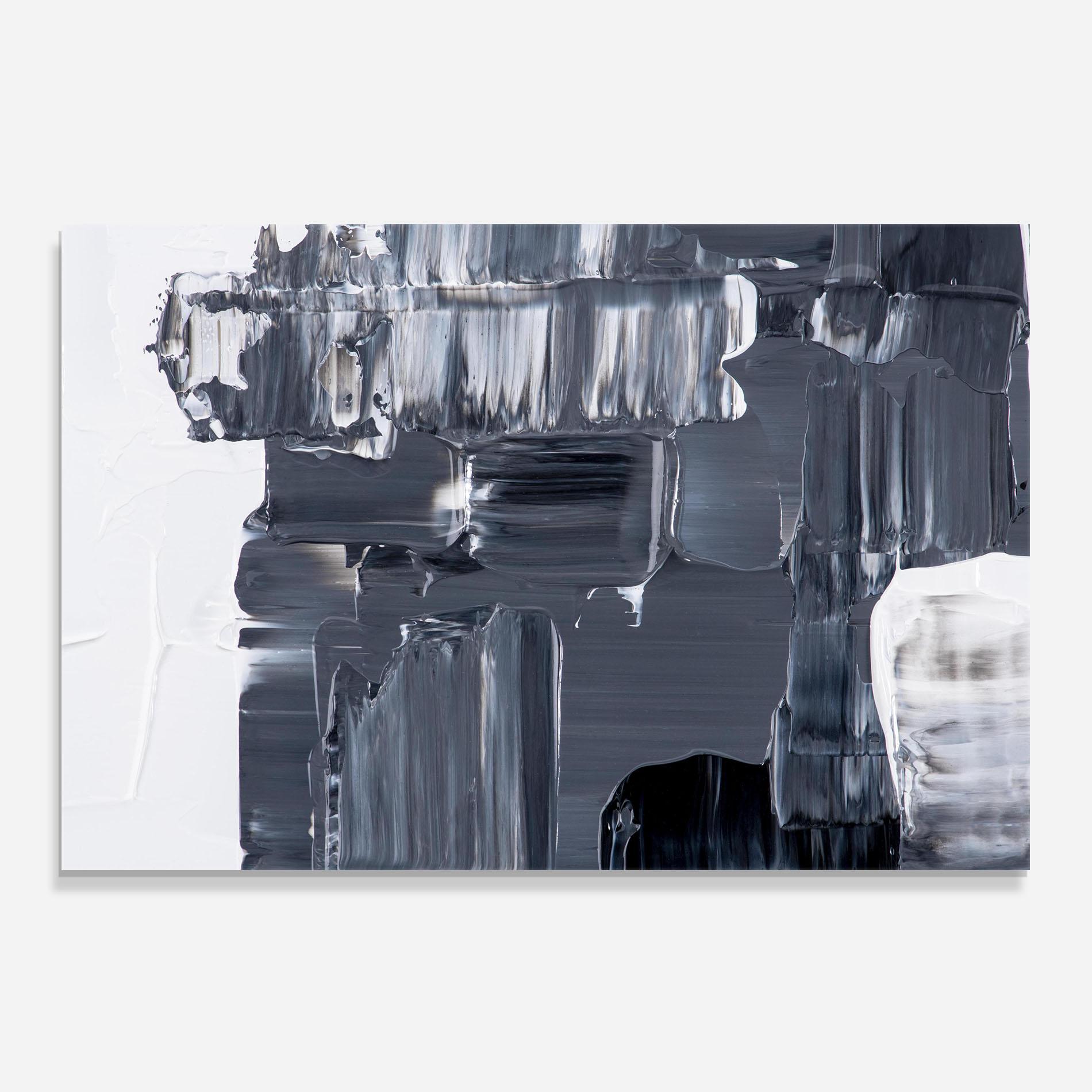 Küchenrückwand Glas Black Acrylic Painting mockup 0