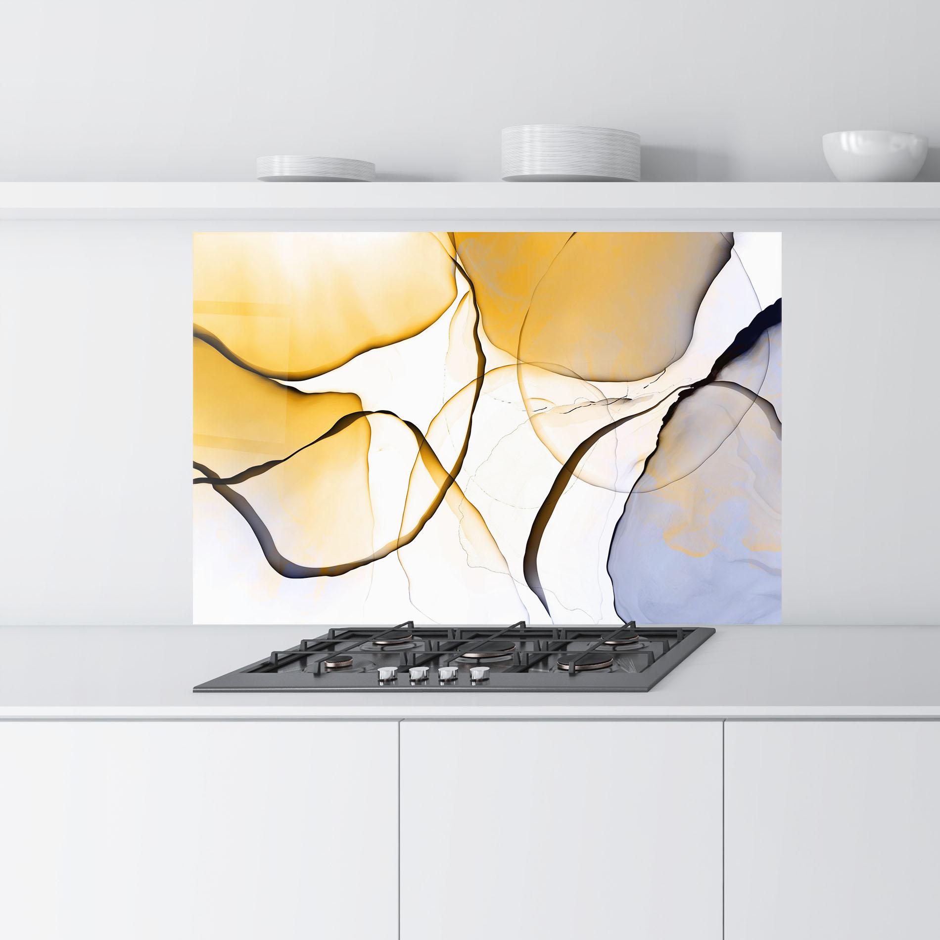 Küchenrückwand Glas Abstract Alcohol Ink mockup 9