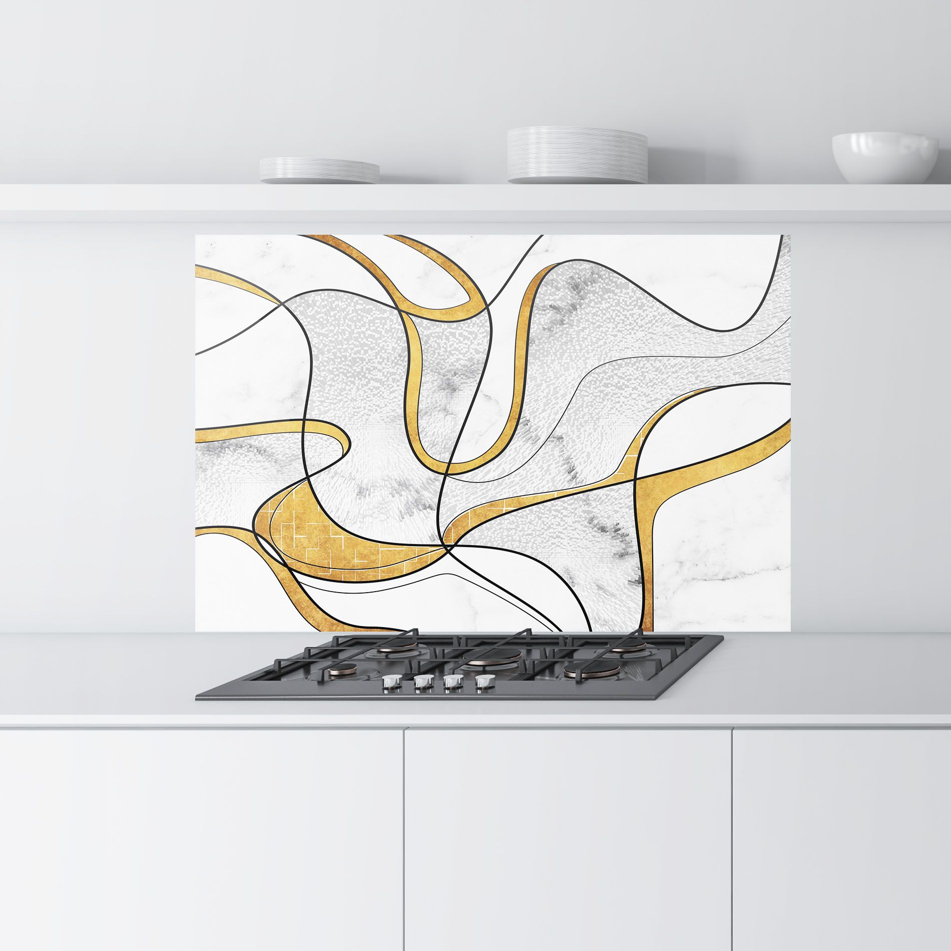 Abstract Gold Lines mockup 9