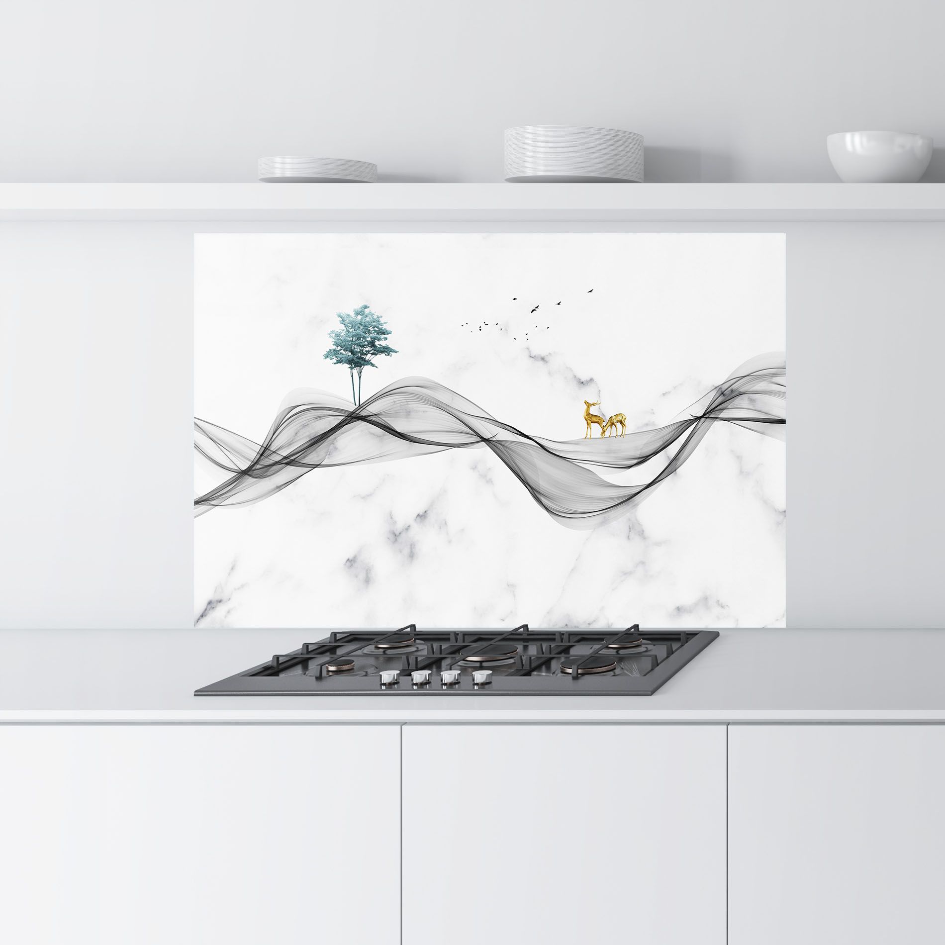 Abstract Golden Landscape 1 mockup 9