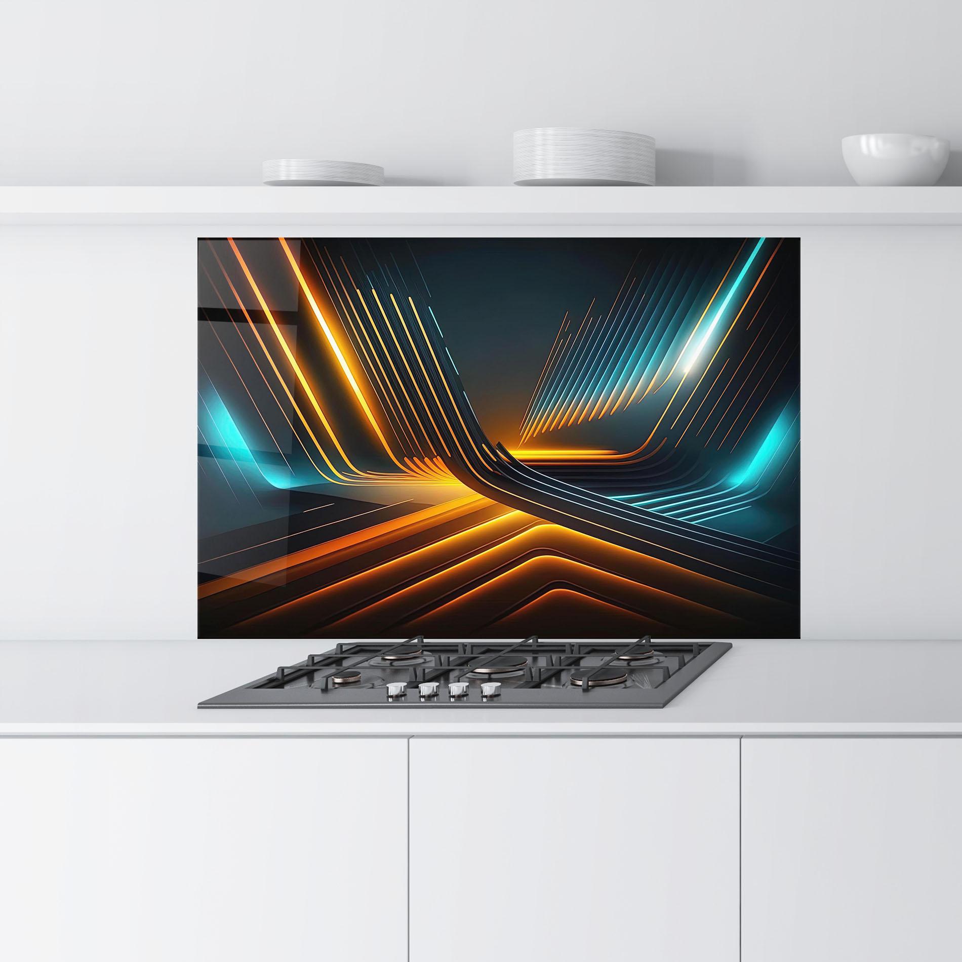 Küchenrückwand Glas Futuristic Background mockup 9