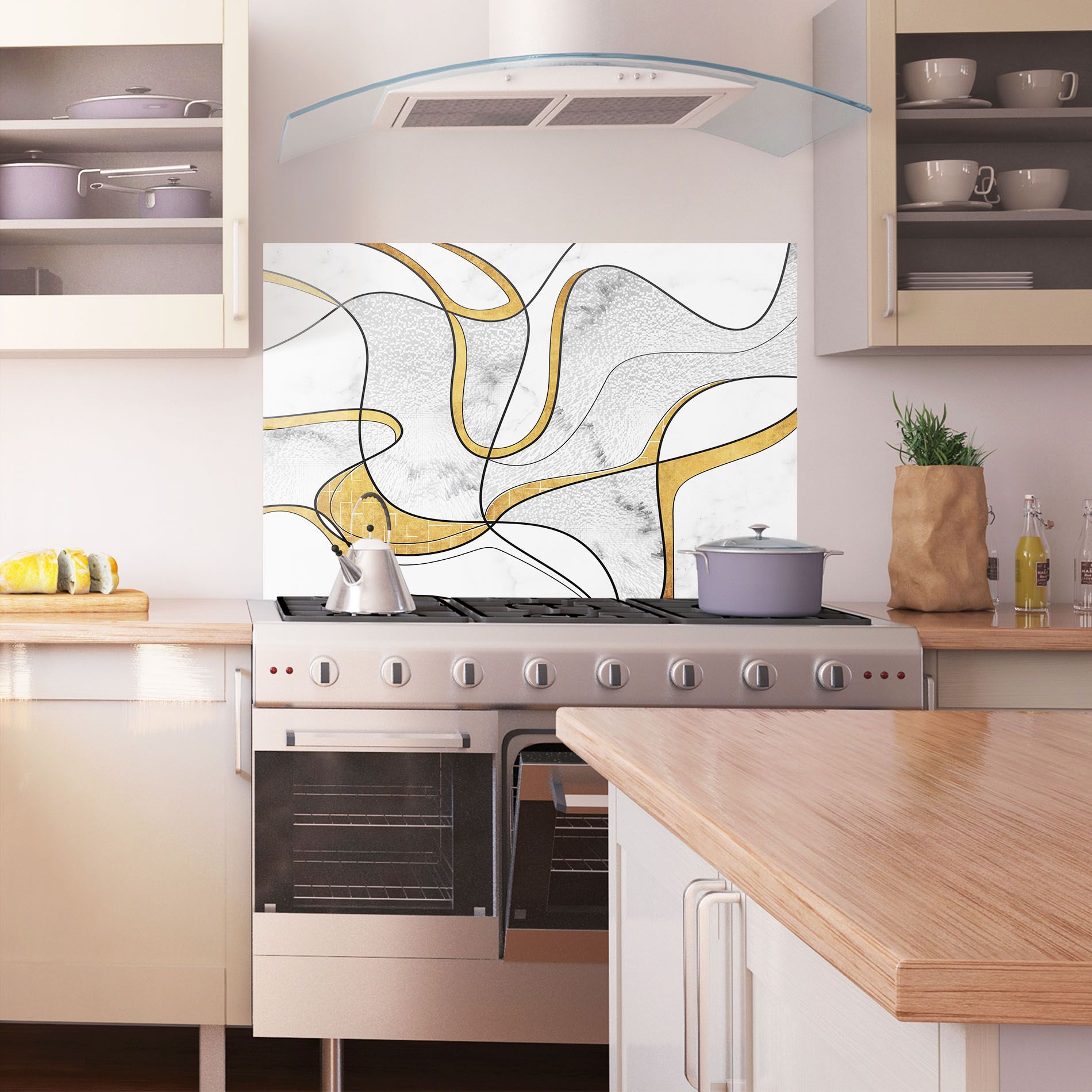 Abstract Gold Lines mockup 1