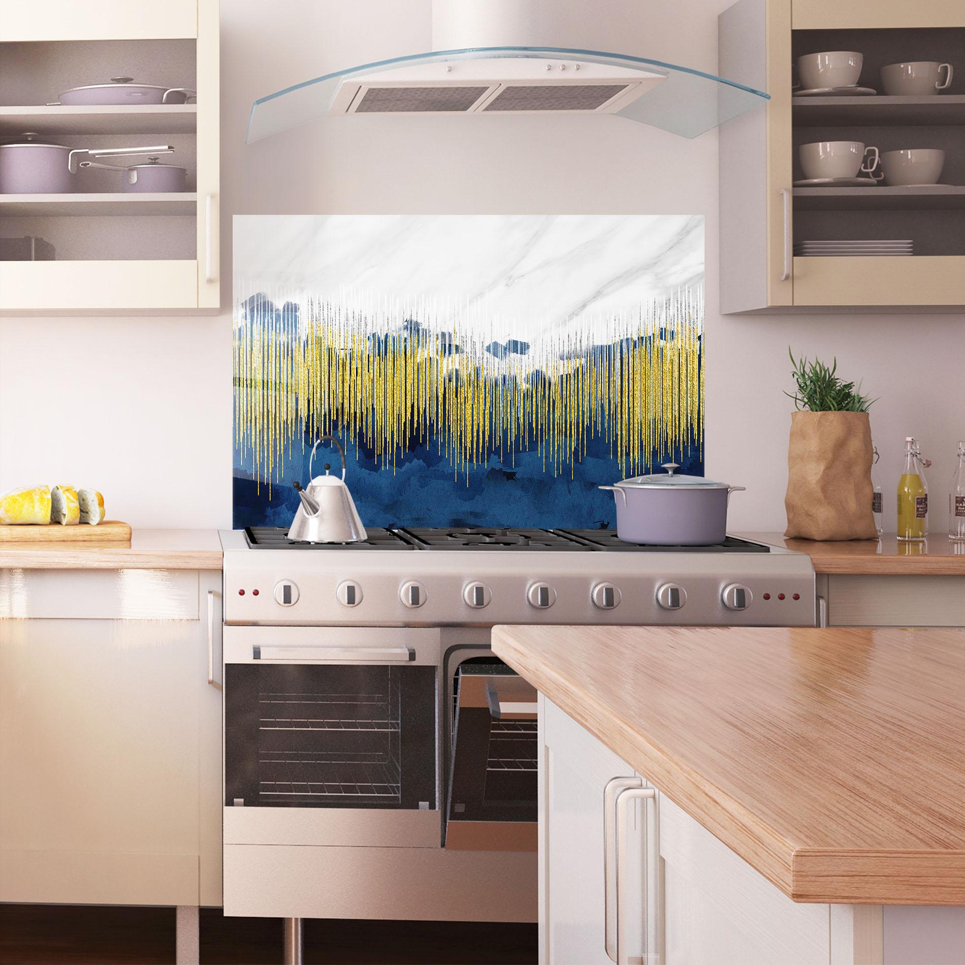 Küchenrückwand Glas Abstract Marble Art mockup 1