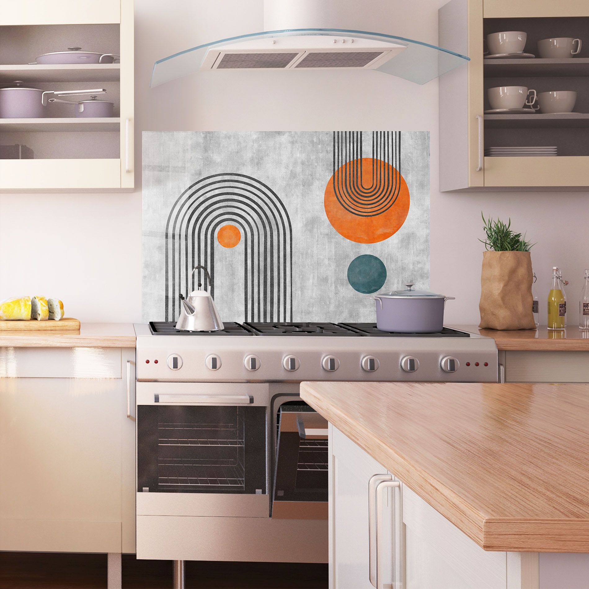 Abstract Orange Circles mockup 1