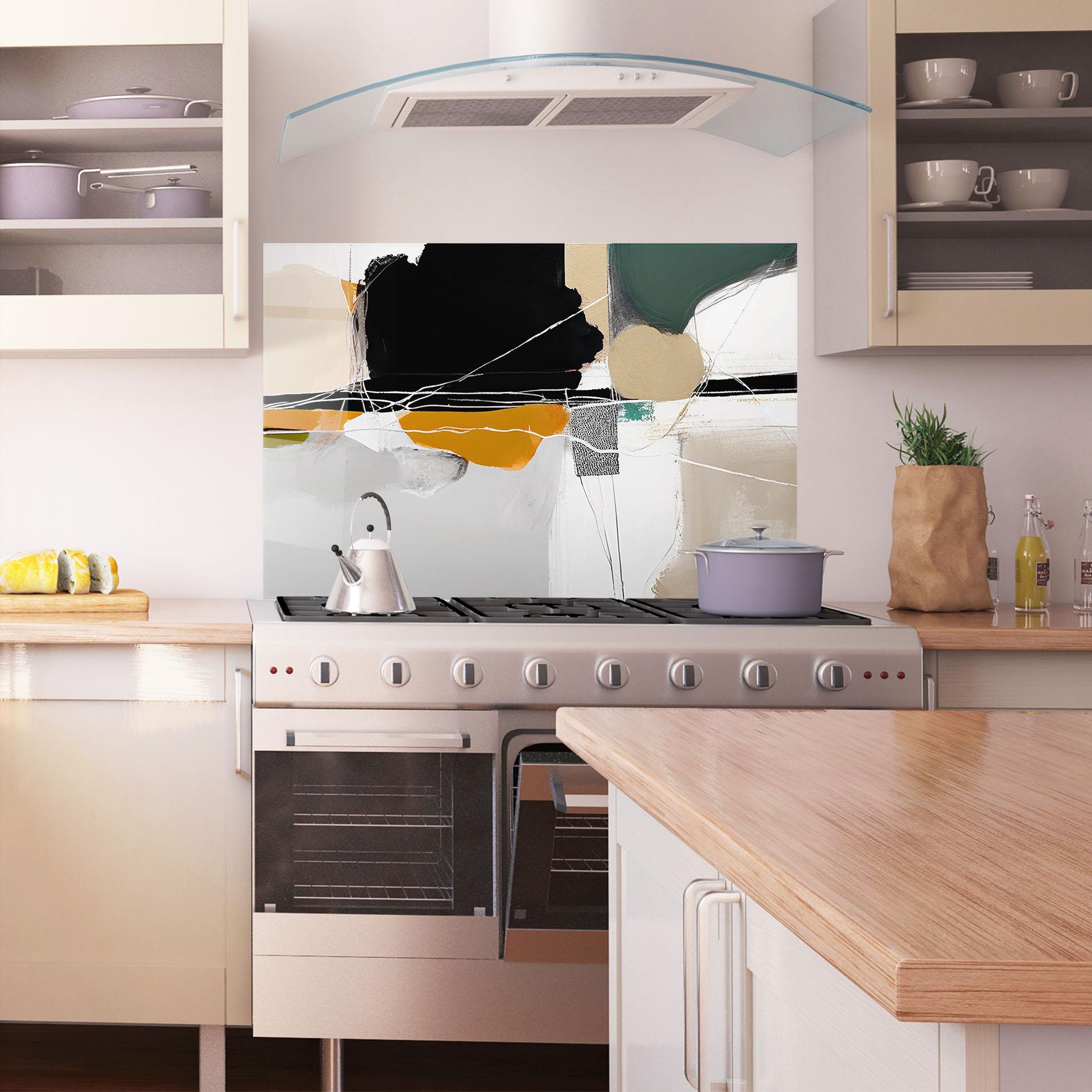 Küchenrückwand Glas Abstract Ornament Prints mockup 1