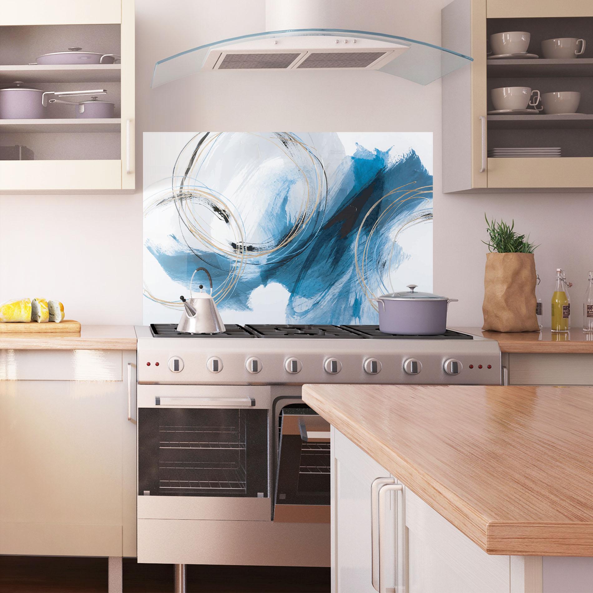 Küchenrückwand Glas Beautiful Abstract Painting mockup 1