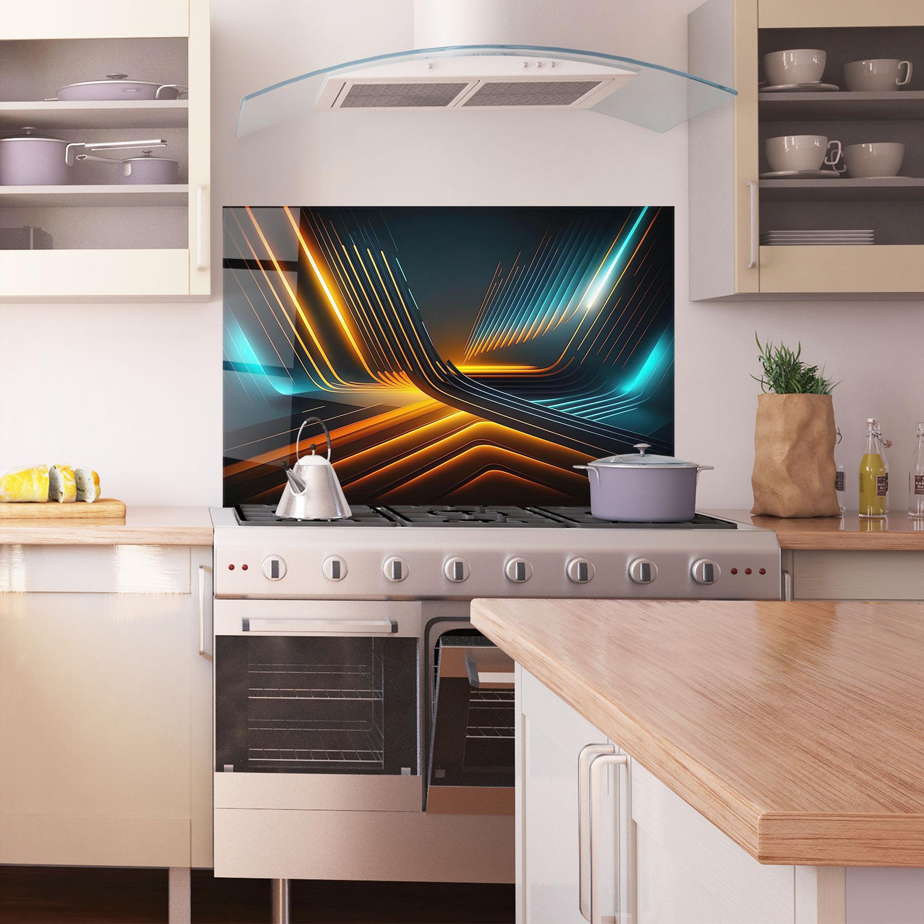 Küchenrückwand Glas Futuristic Background mockup 1