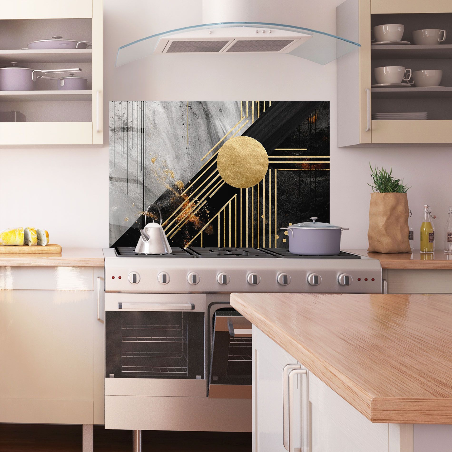 Gold Circle With Lines mockup 1