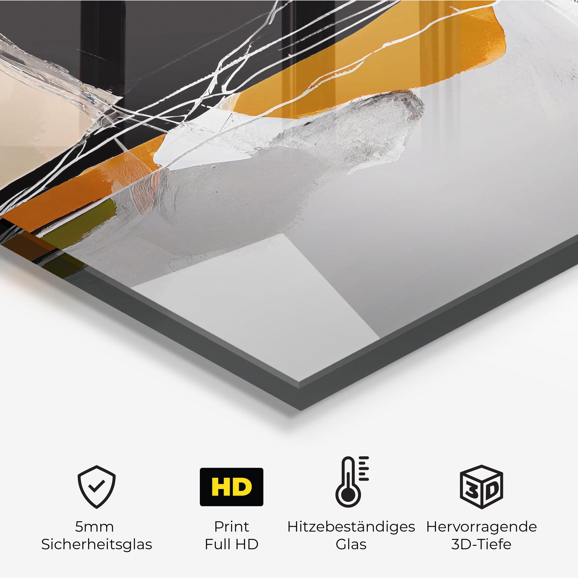 Küchenrückwand Glas Abstract Ornament Prints mockup 2