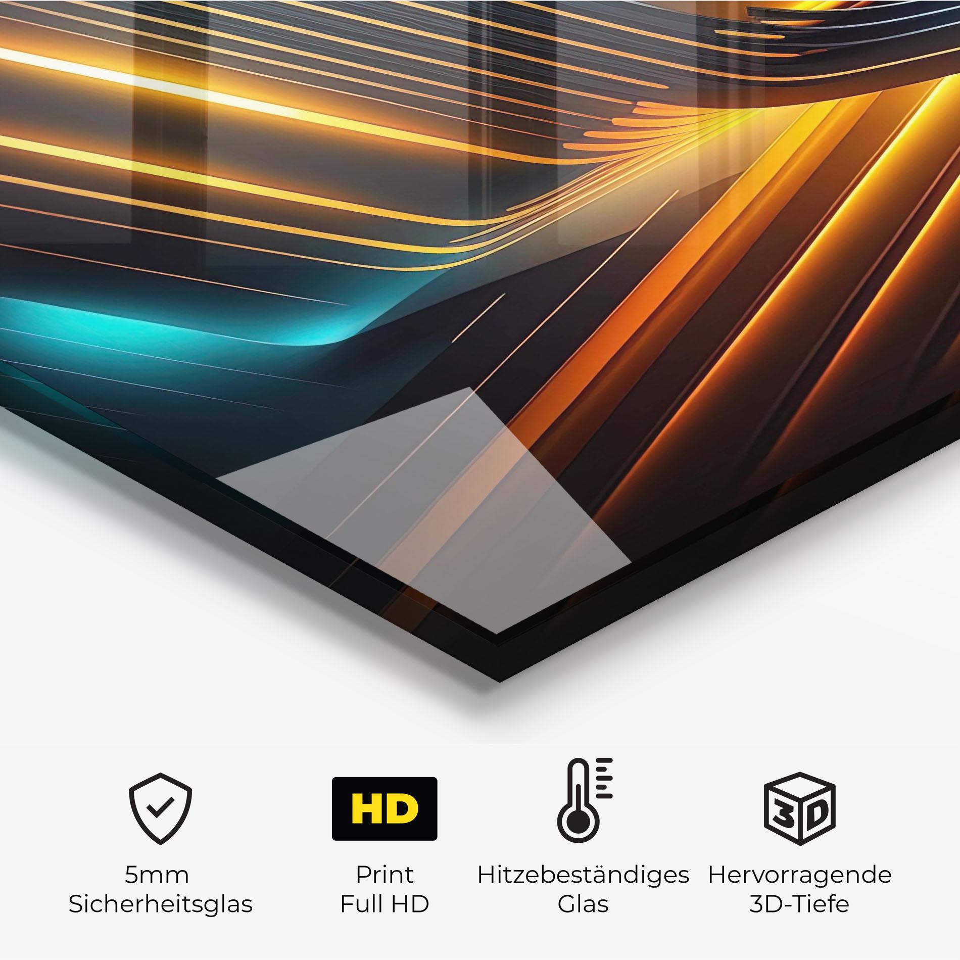 Küchenrückwand Glas Futuristic Background mockup 2