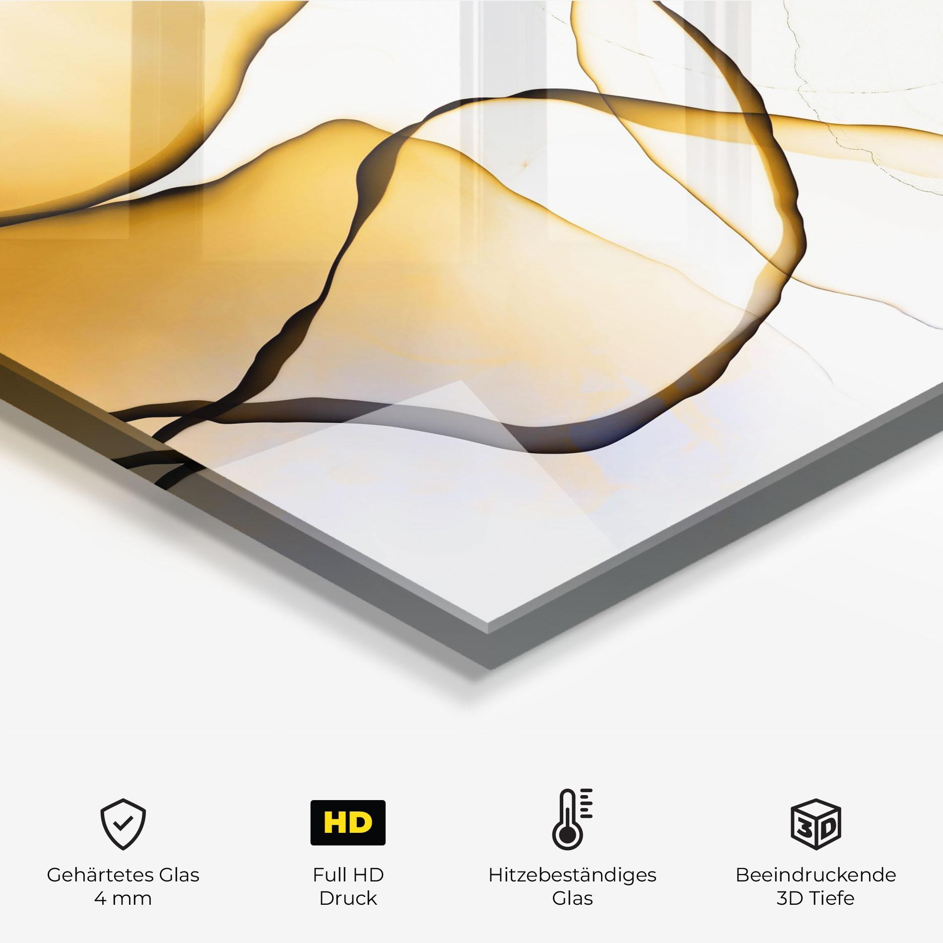 Küchenrückwand Glas Abstract Alcohol Ink mockup 2