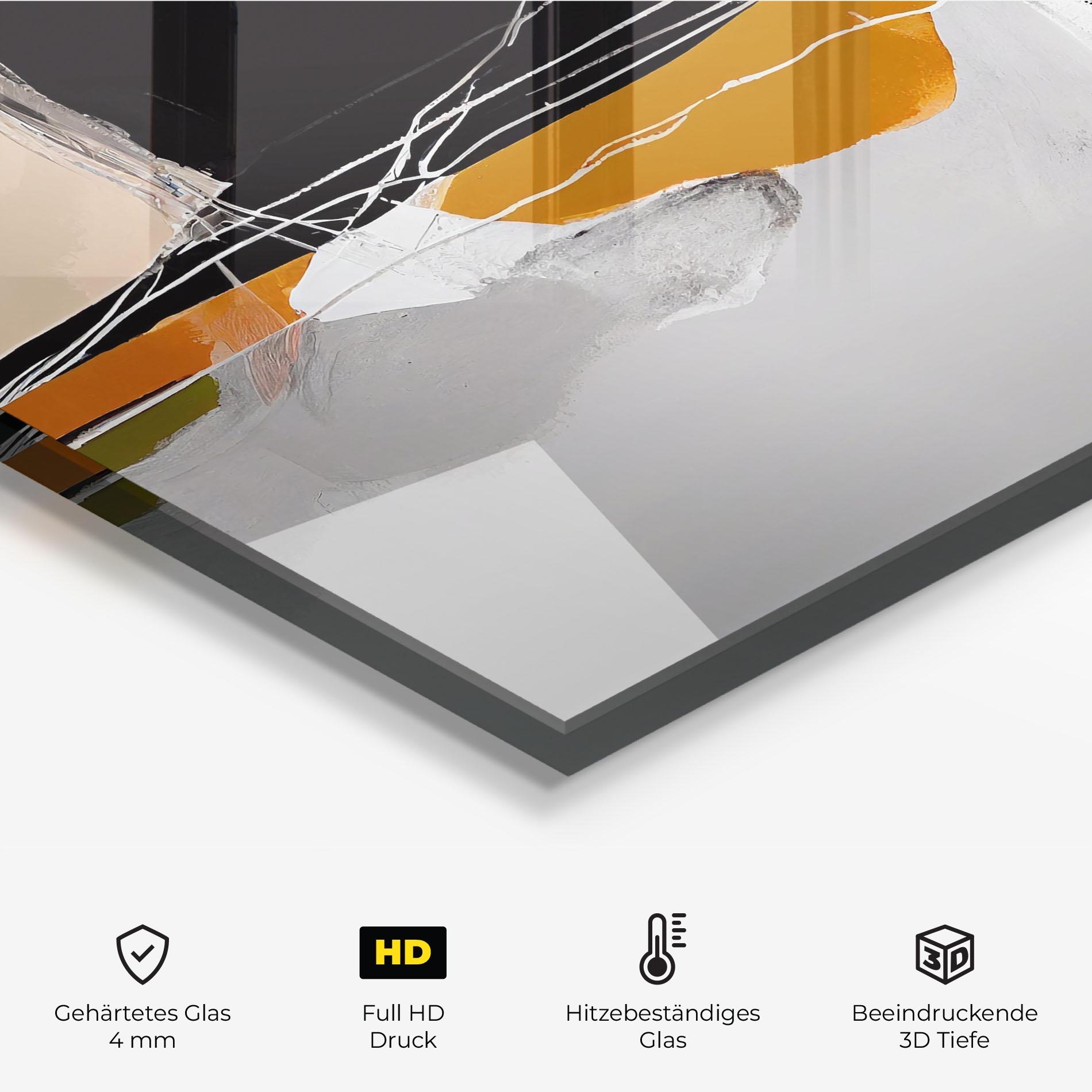 Küchenrückwand Glas Abstract Ornament Prints mockup 2