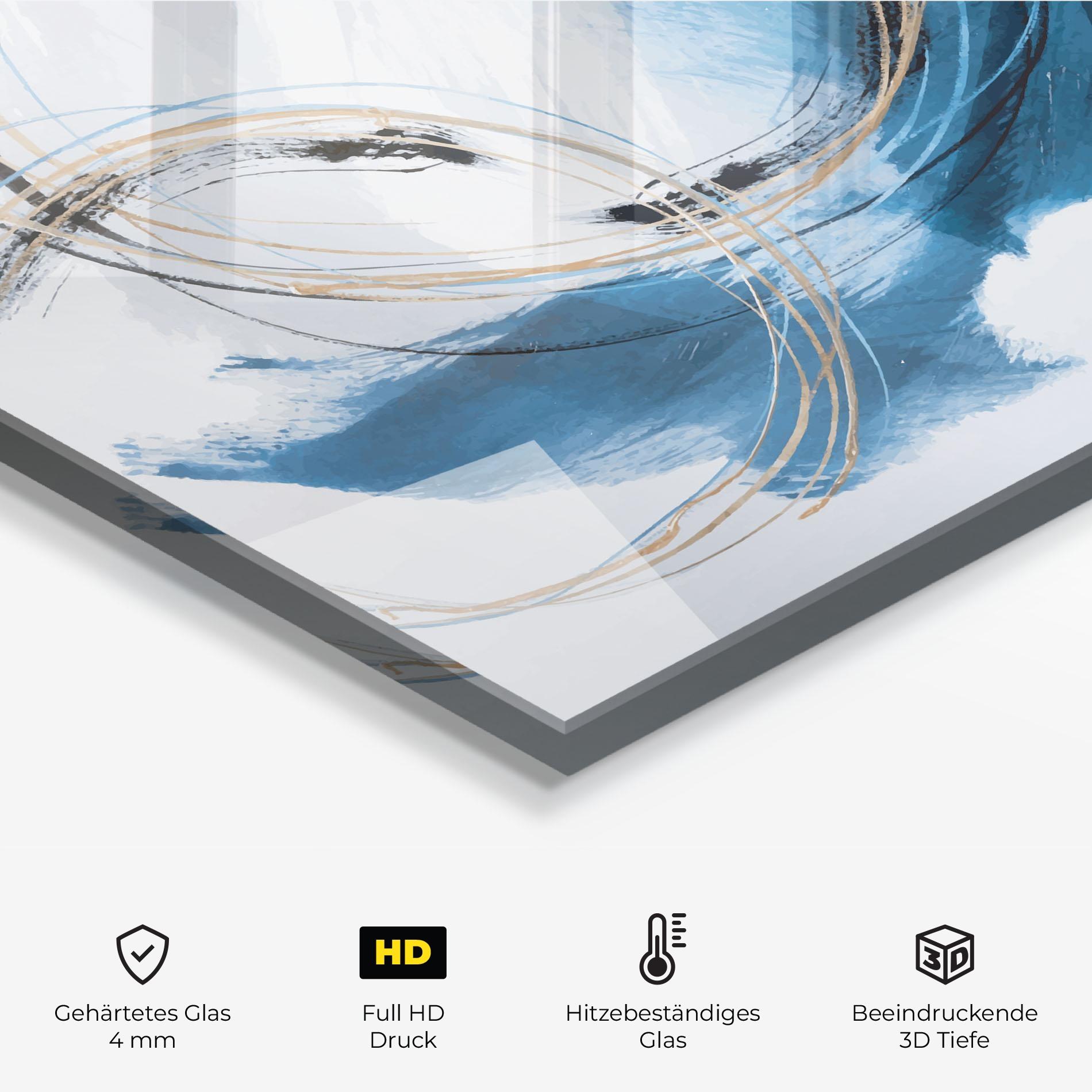 Küchenrückwand Glas Beautiful Abstract Painting mockup 2