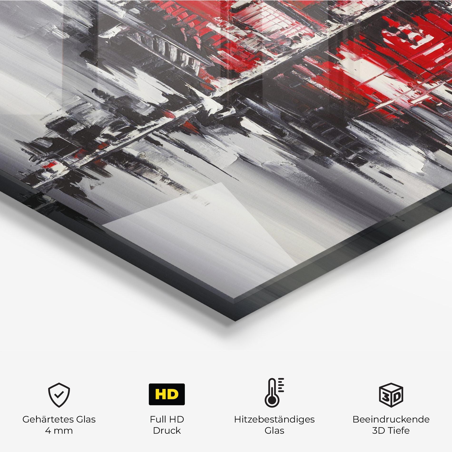 Küchenrückwand Glas Cityscape mockup 2