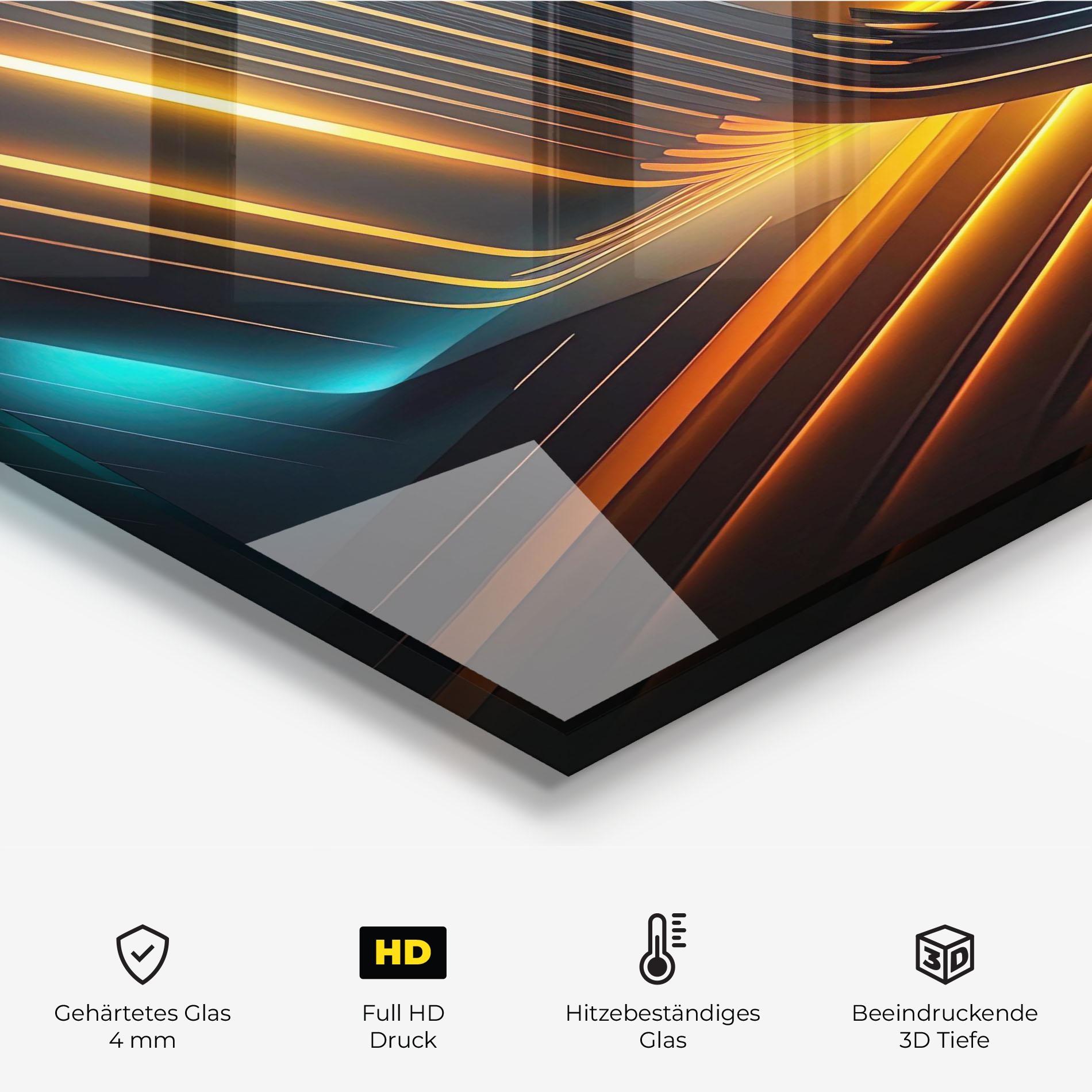 Küchenrückwand Glas Futuristic Background mockup 2