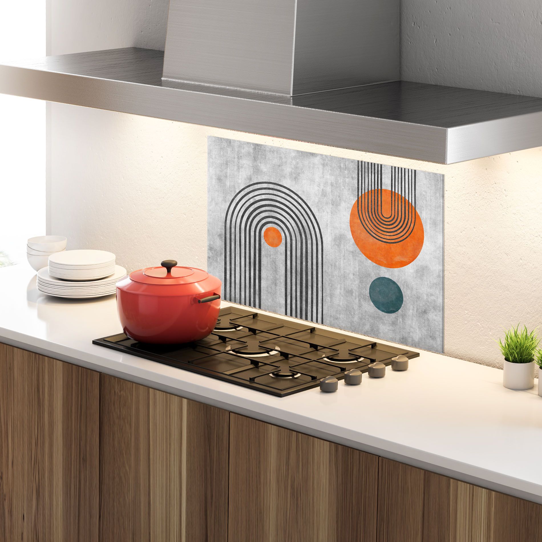 Abstract Orange Circles mockup 4
