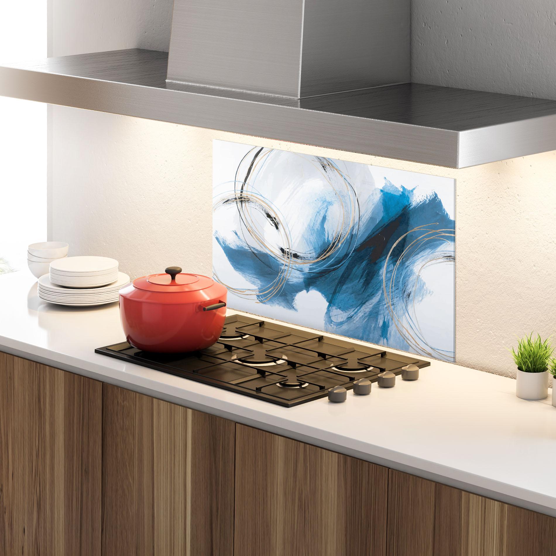 Küchenrückwand Glas Beautiful Abstract Painting mockup 4
