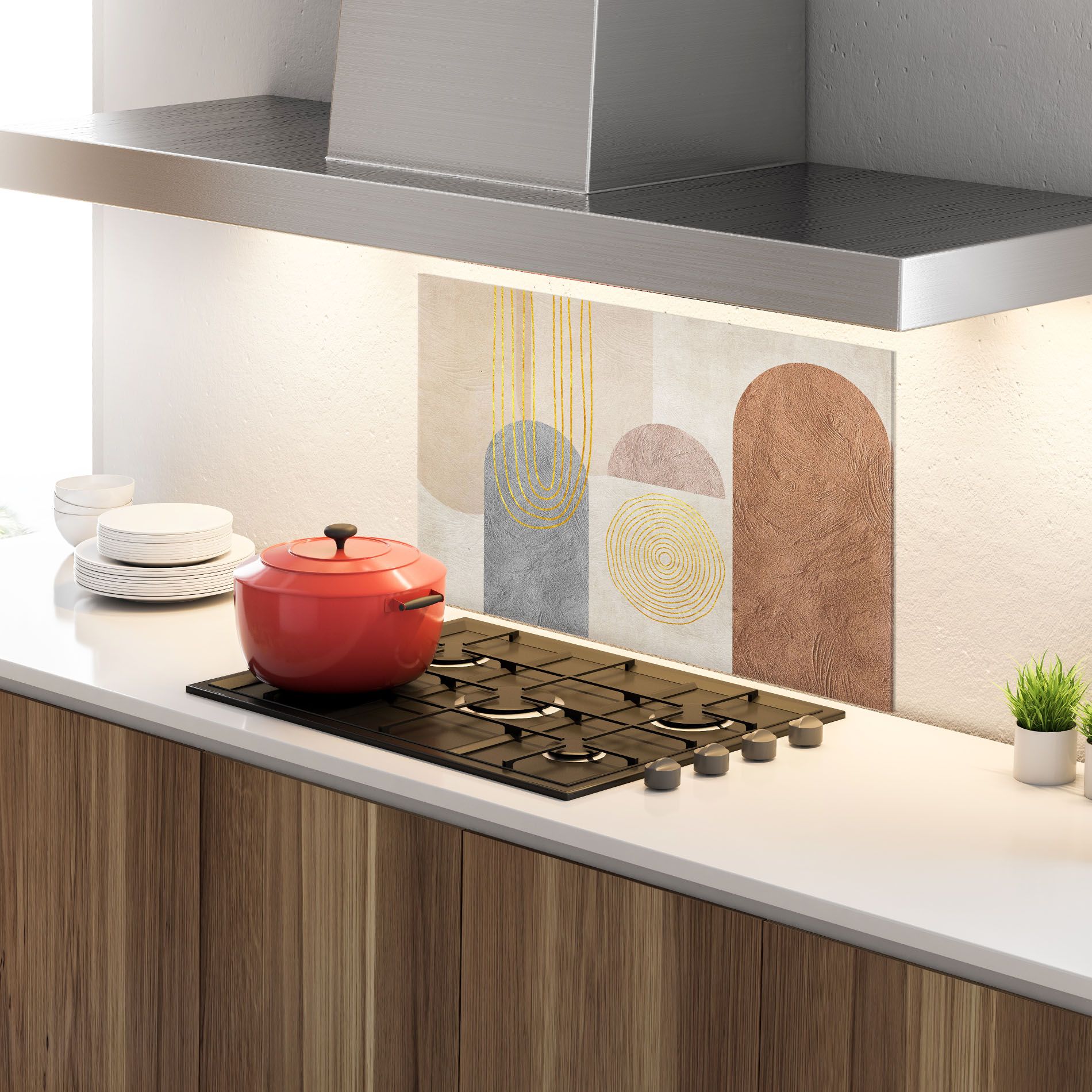 Gray Orange Painting mockup 4