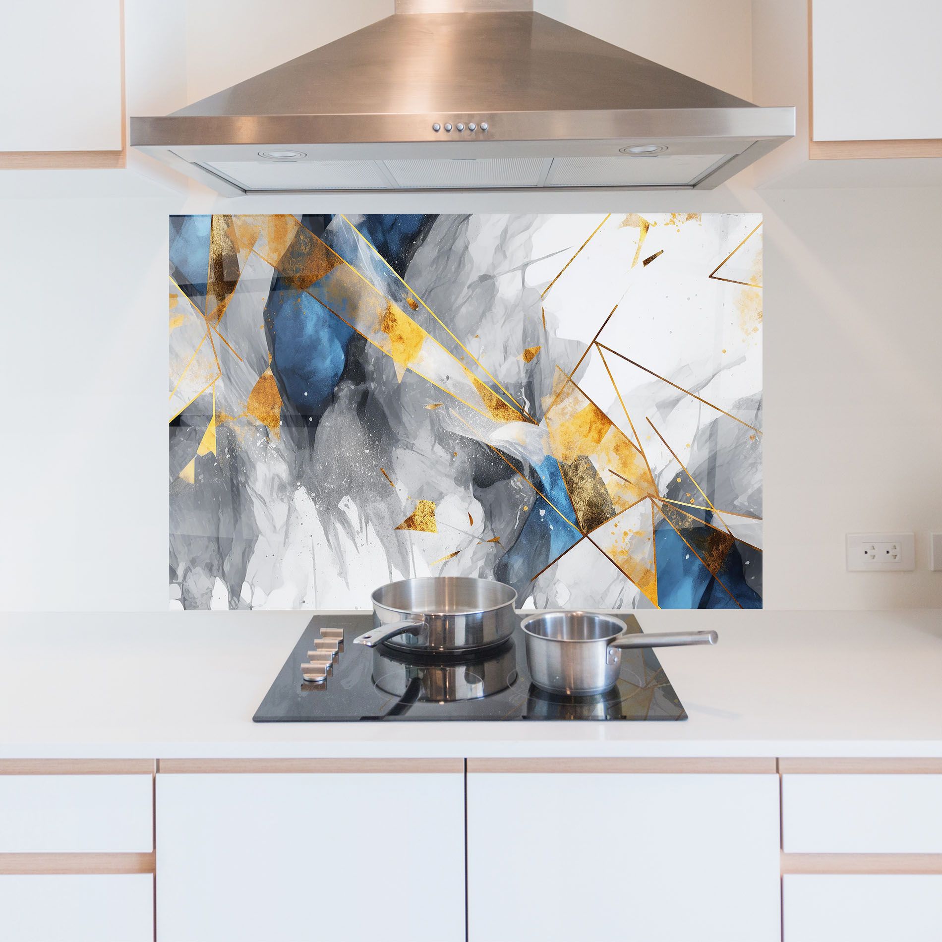 Abstract Gold Blue Pattern mockup 5