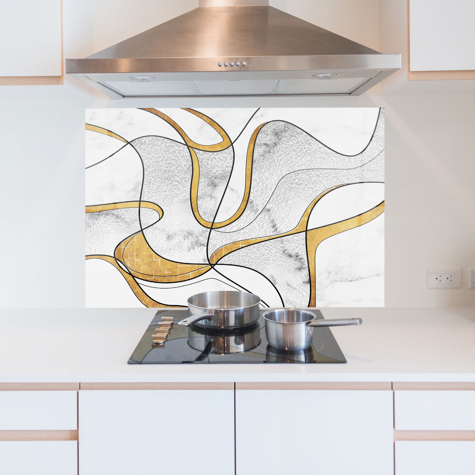 Abstract Gold Lines mockup 5