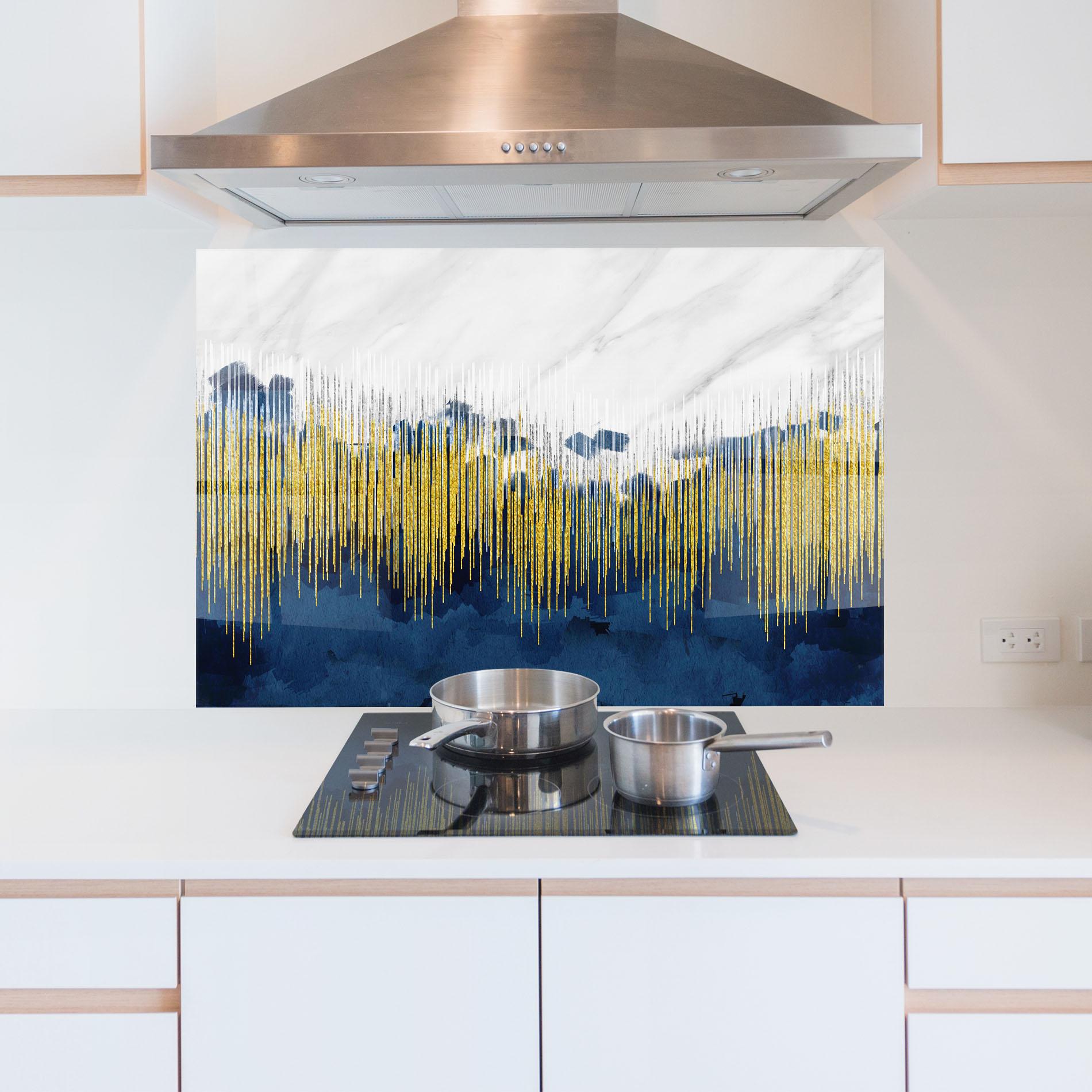 Küchenrückwand Glas Abstract Marble Art mockup 5
