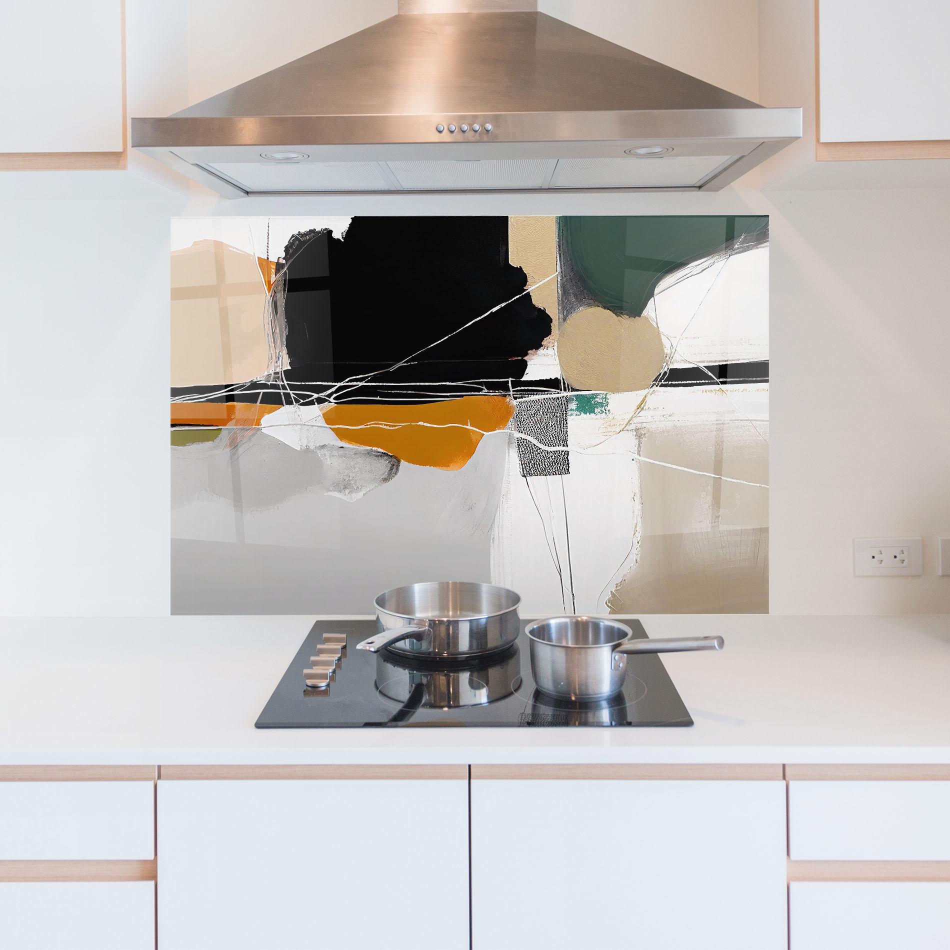 Küchenrückwand Glas Abstract Ornament Prints mockup 5