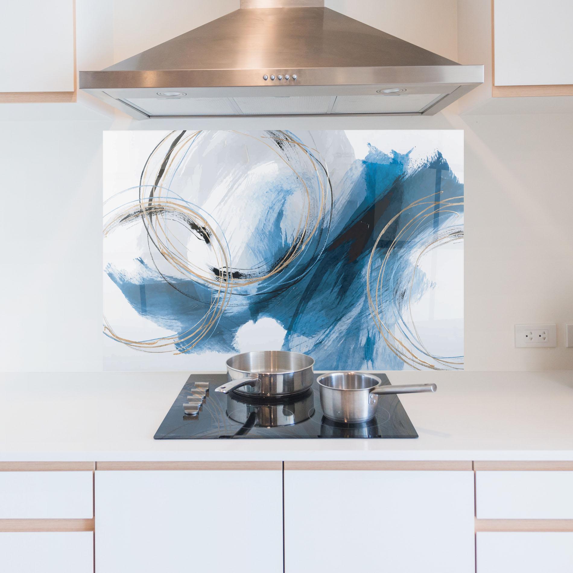 Küchenrückwand Glas Beautiful Abstract Painting mockup 5