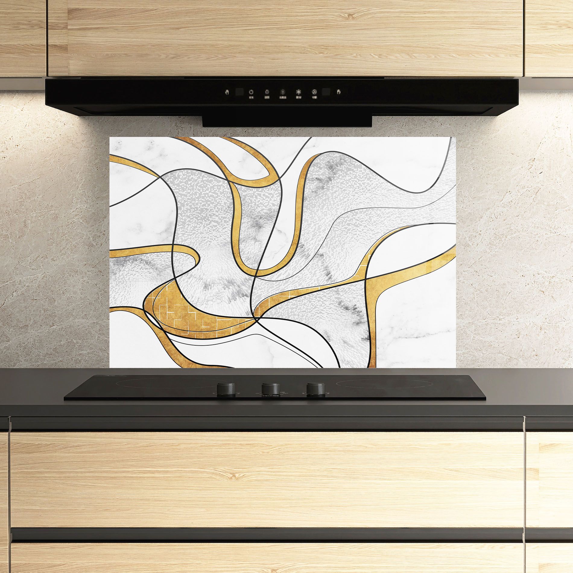 Abstract Gold Lines mockup 3