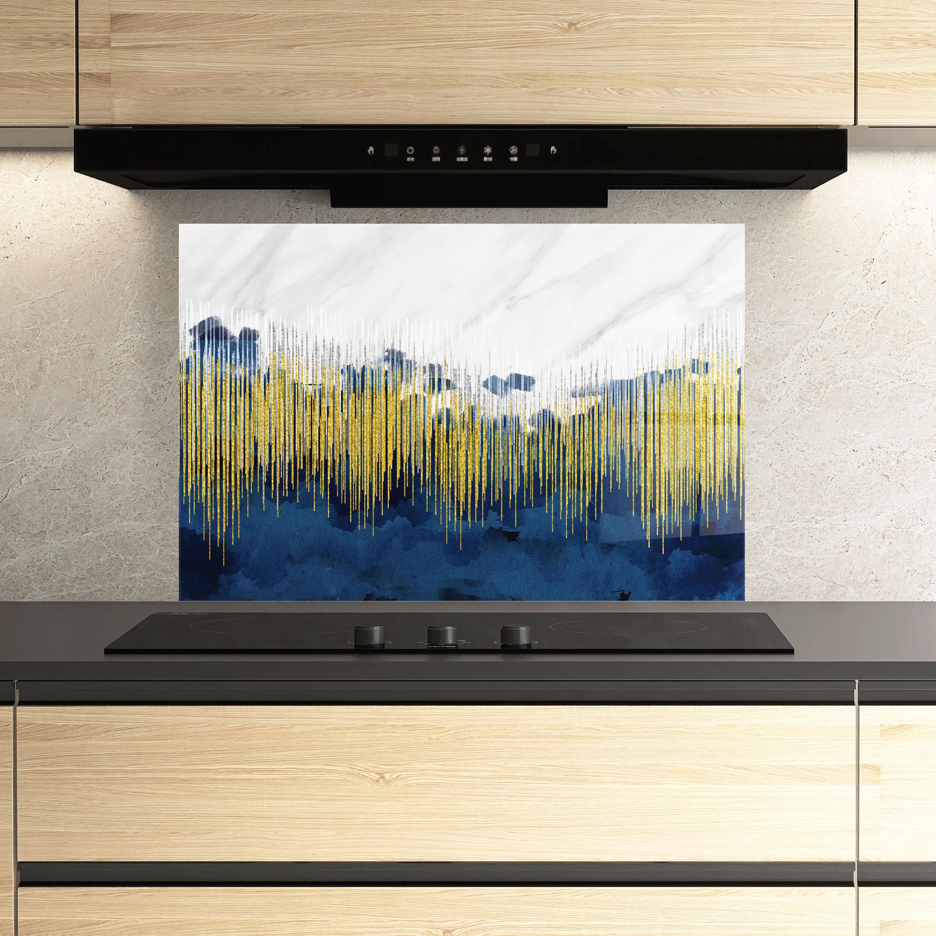 Küchenrückwand Glas Abstract Marble Art mockup 3