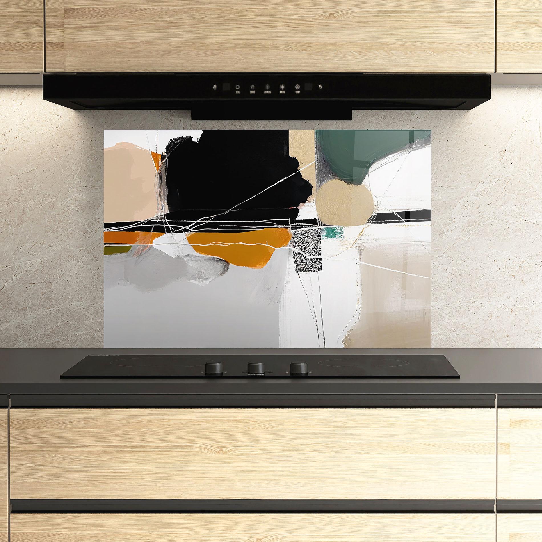 Küchenrückwand Glas Abstract Ornament Prints mockup 3