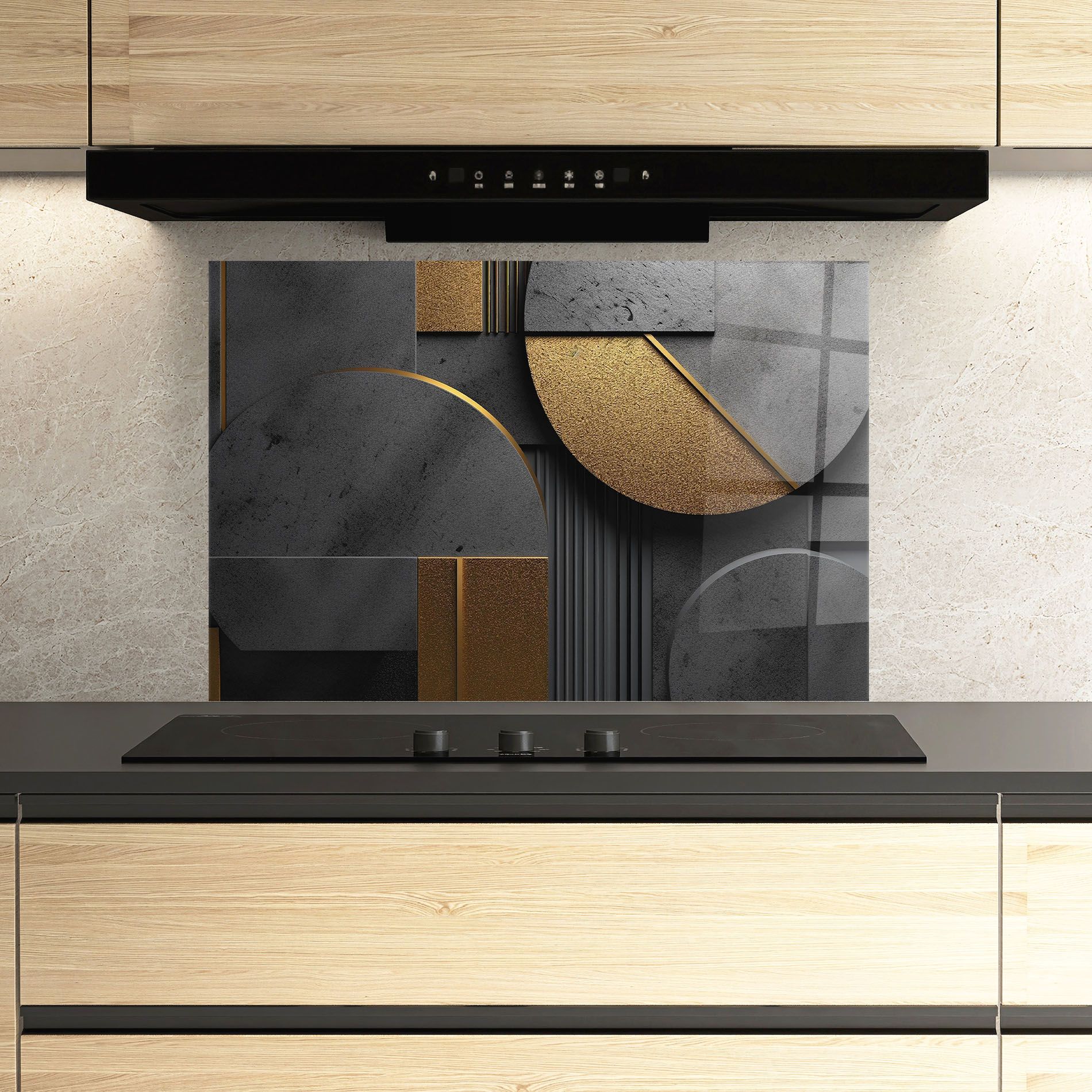 Gold With Grey Circle mockup 3