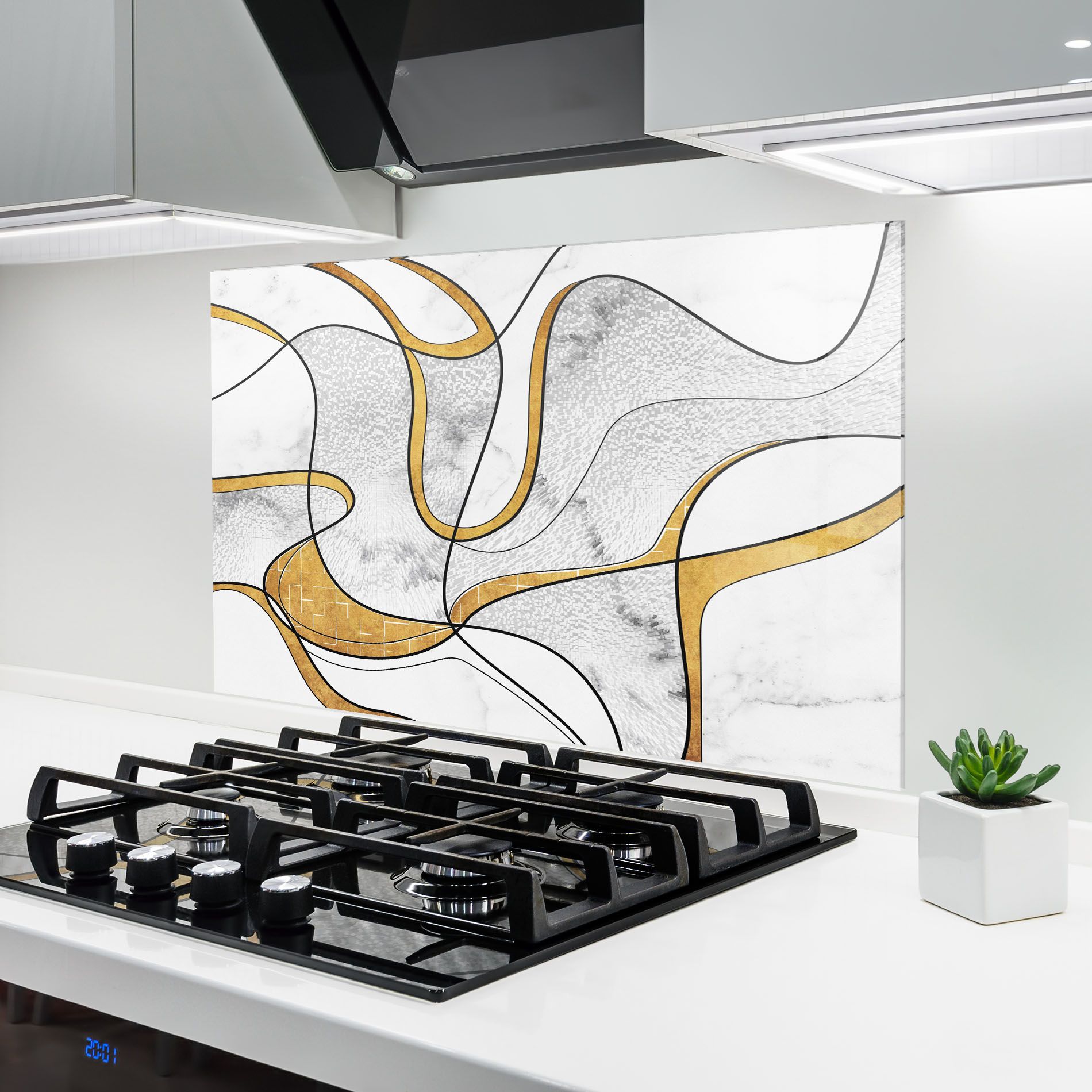 Abstract Gold Lines mockup 6