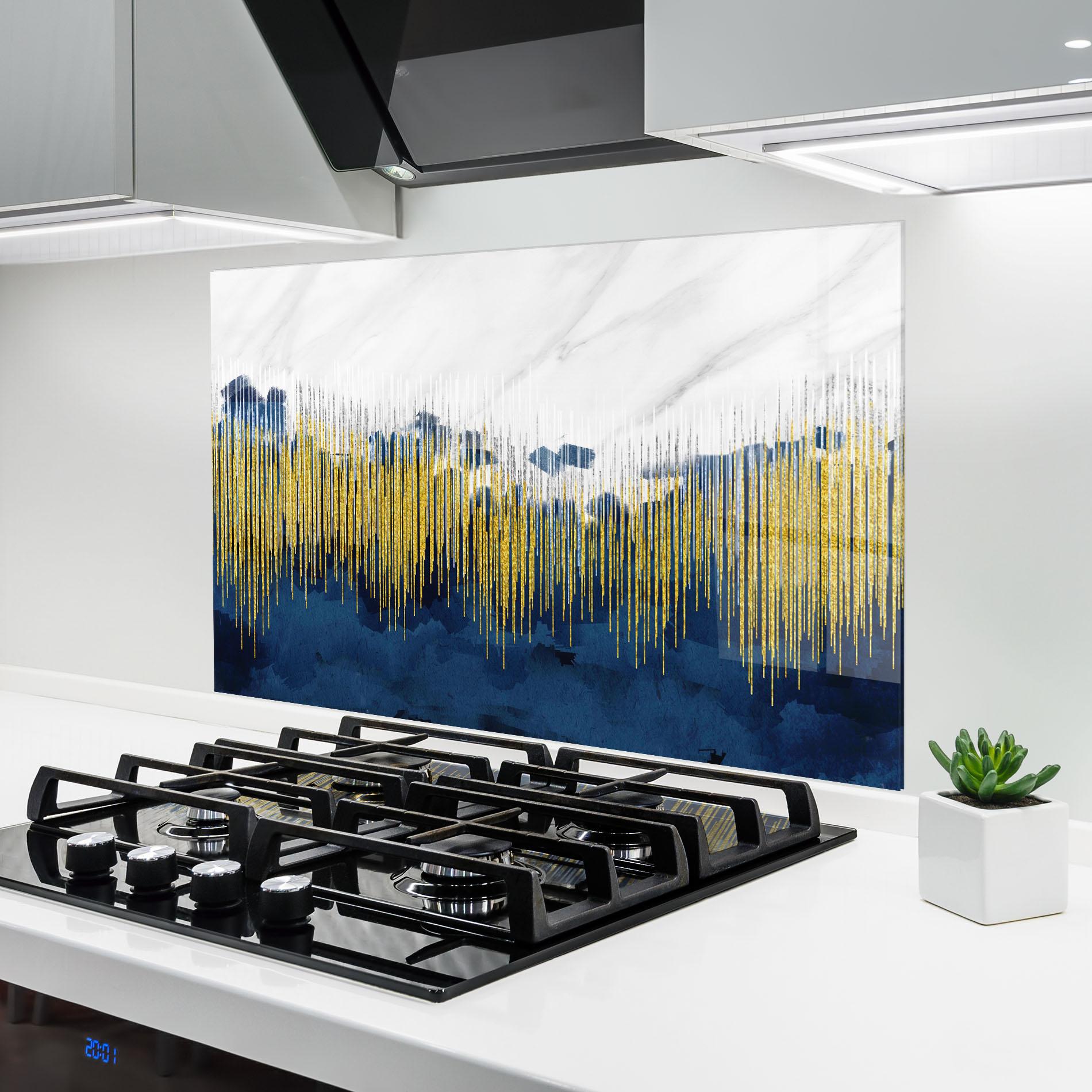 Küchenrückwand Glas Abstract Marble Art mockup 6