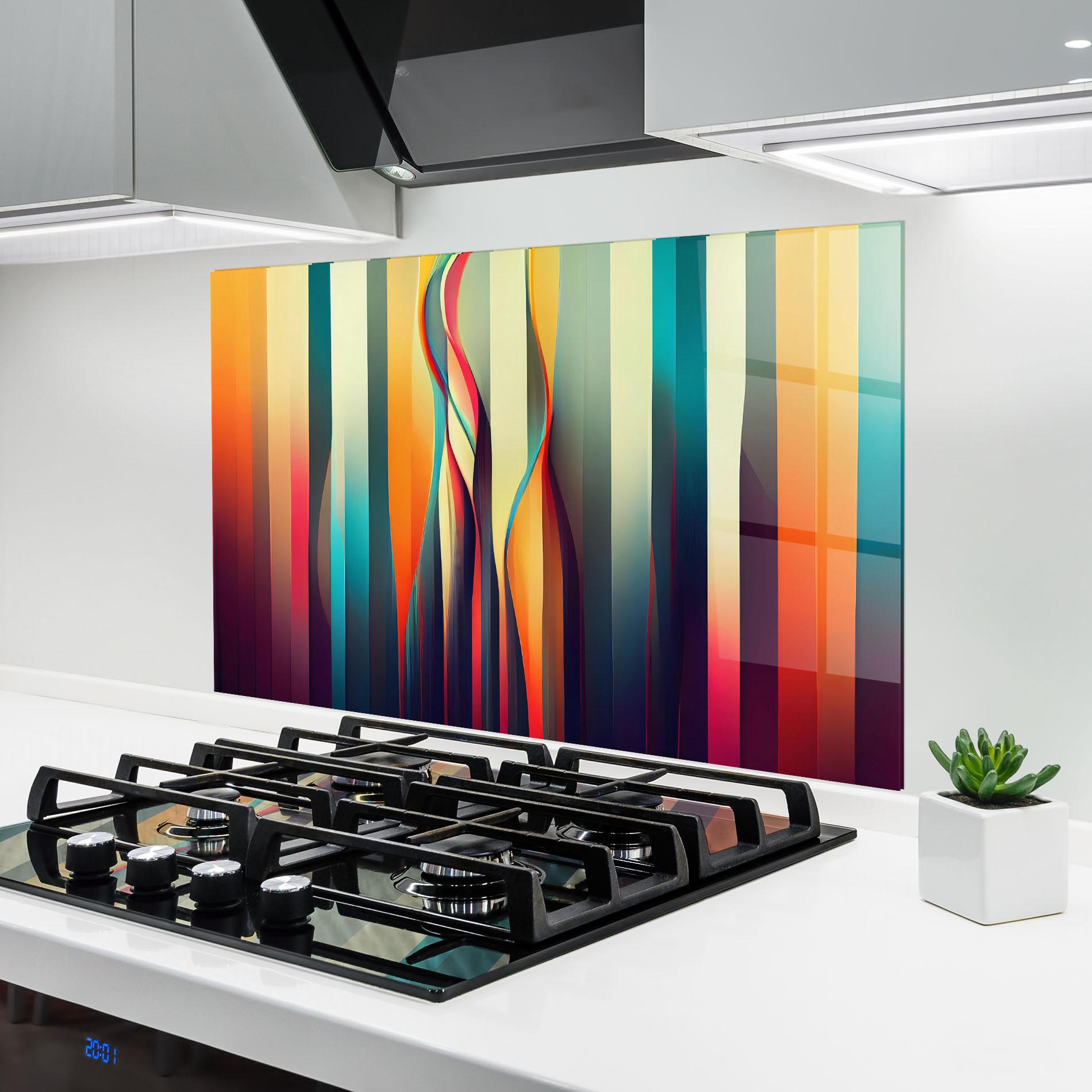 Küchenrückwand Glas Colorful Geometric Background mockup 6