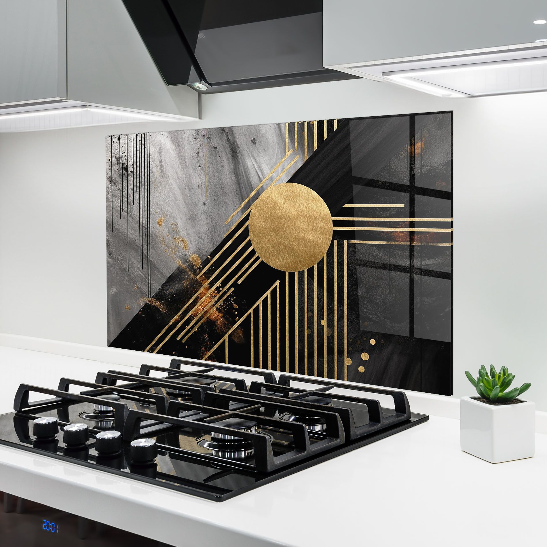 Gold Circle With Lines mockup 6