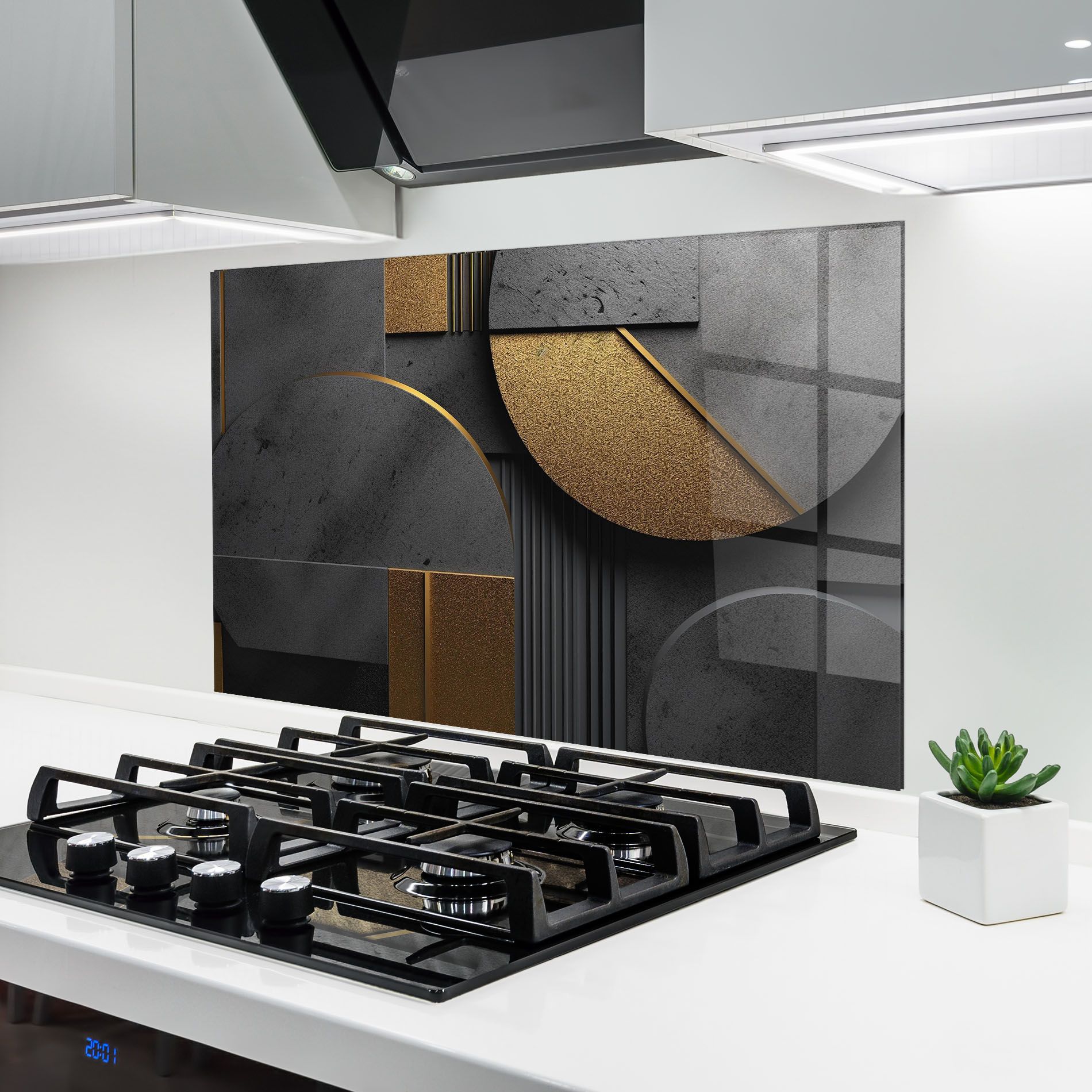 Gold With Grey Circle mockup 6