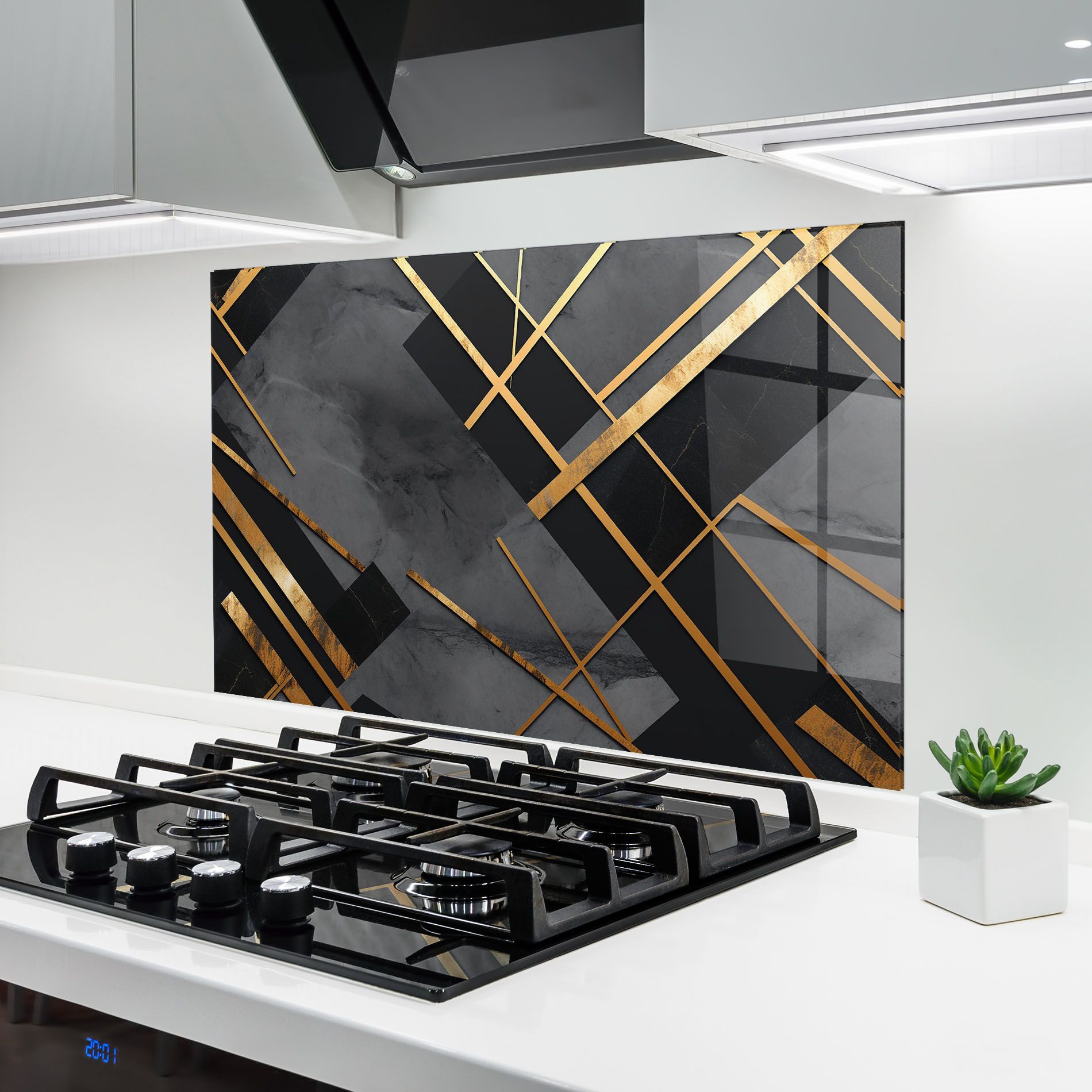 Grey Painting With Gold Lines mockup 6