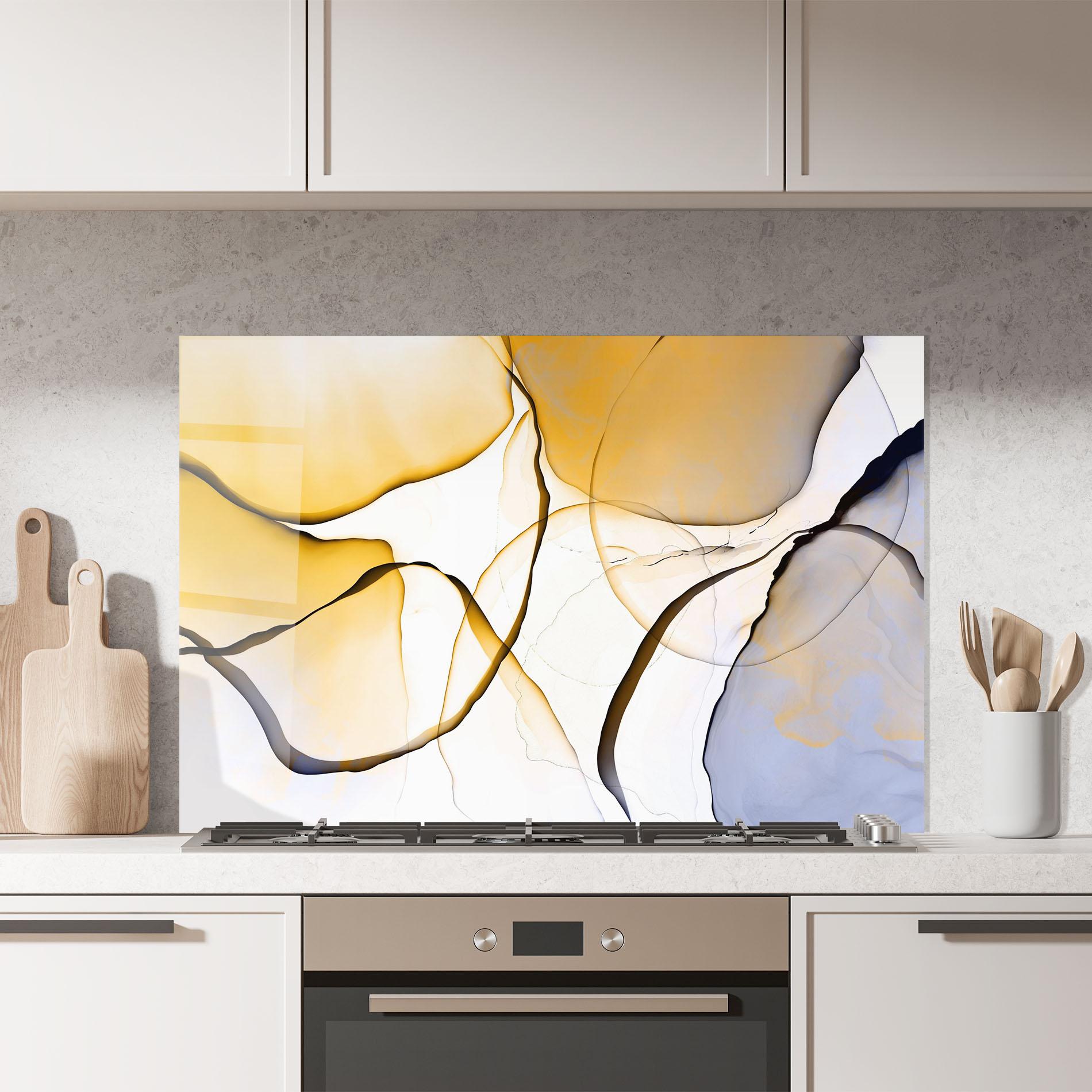 Küchenrückwand Glas Abstract Alcohol Ink mockup 7