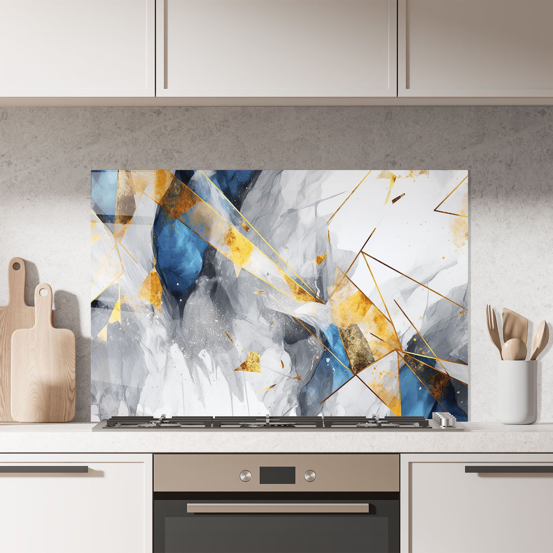 Abstract Gold Blue Pattern mockup 7