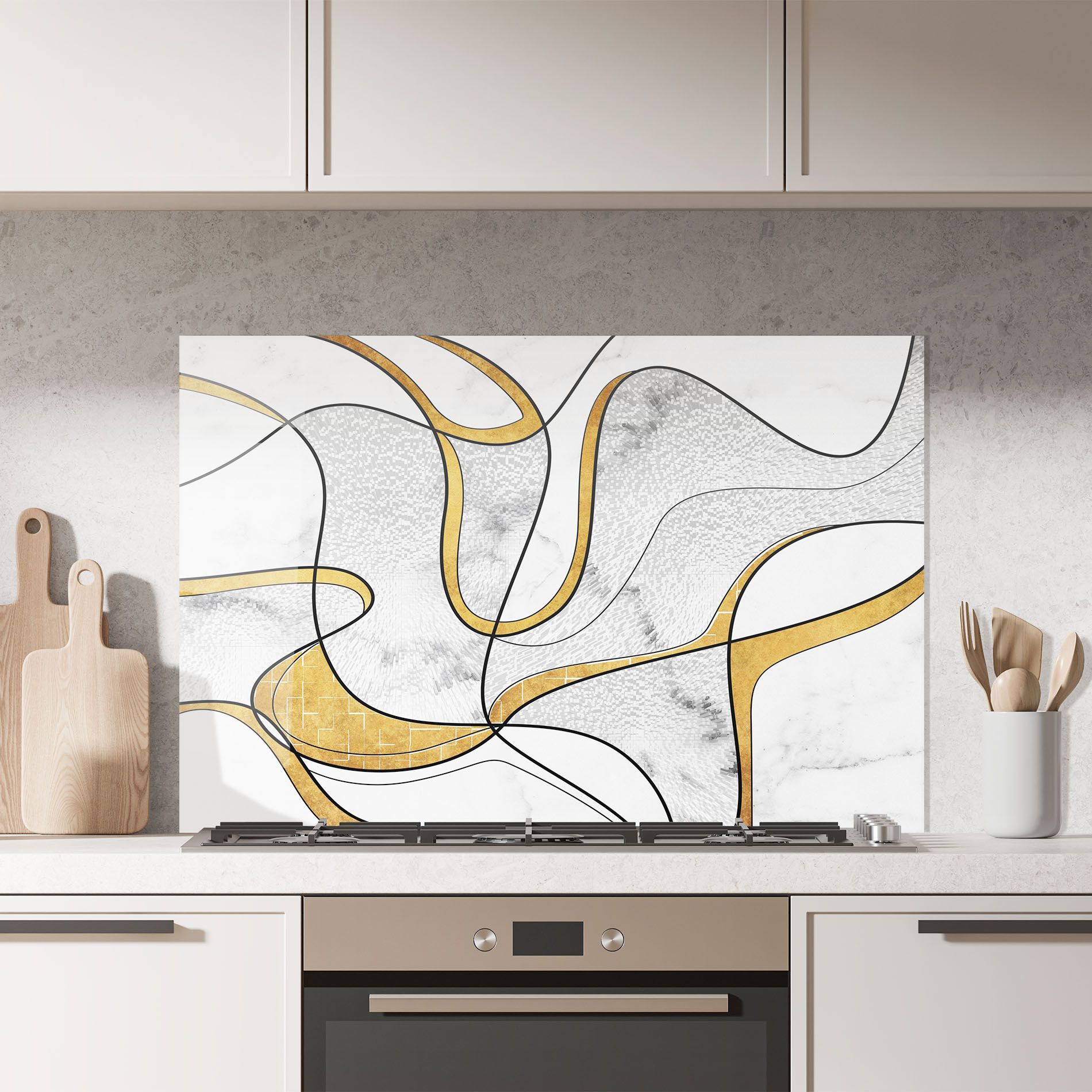 Abstract Gold Lines mockup 7