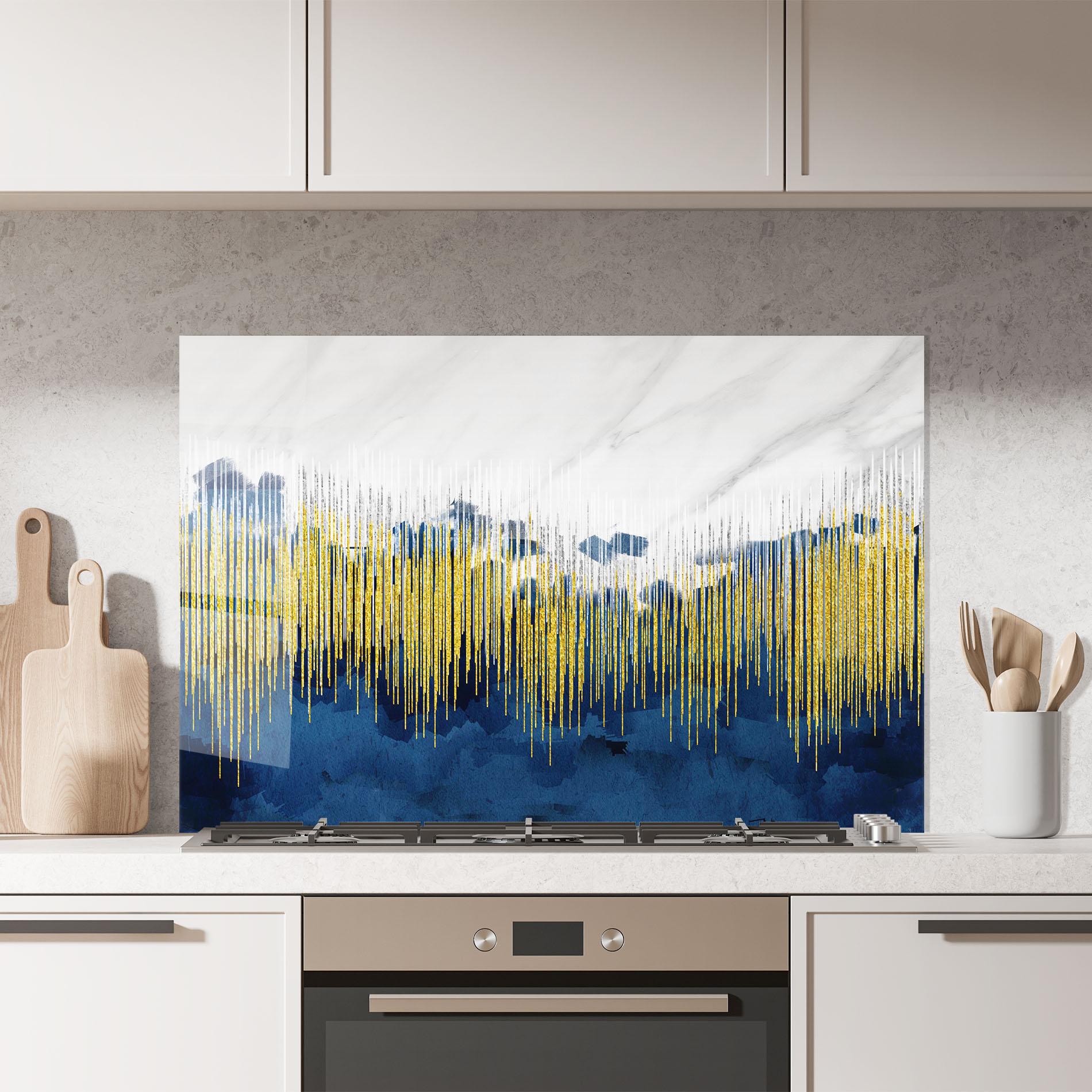 Küchenrückwand Glas Abstract Marble Art mockup 7