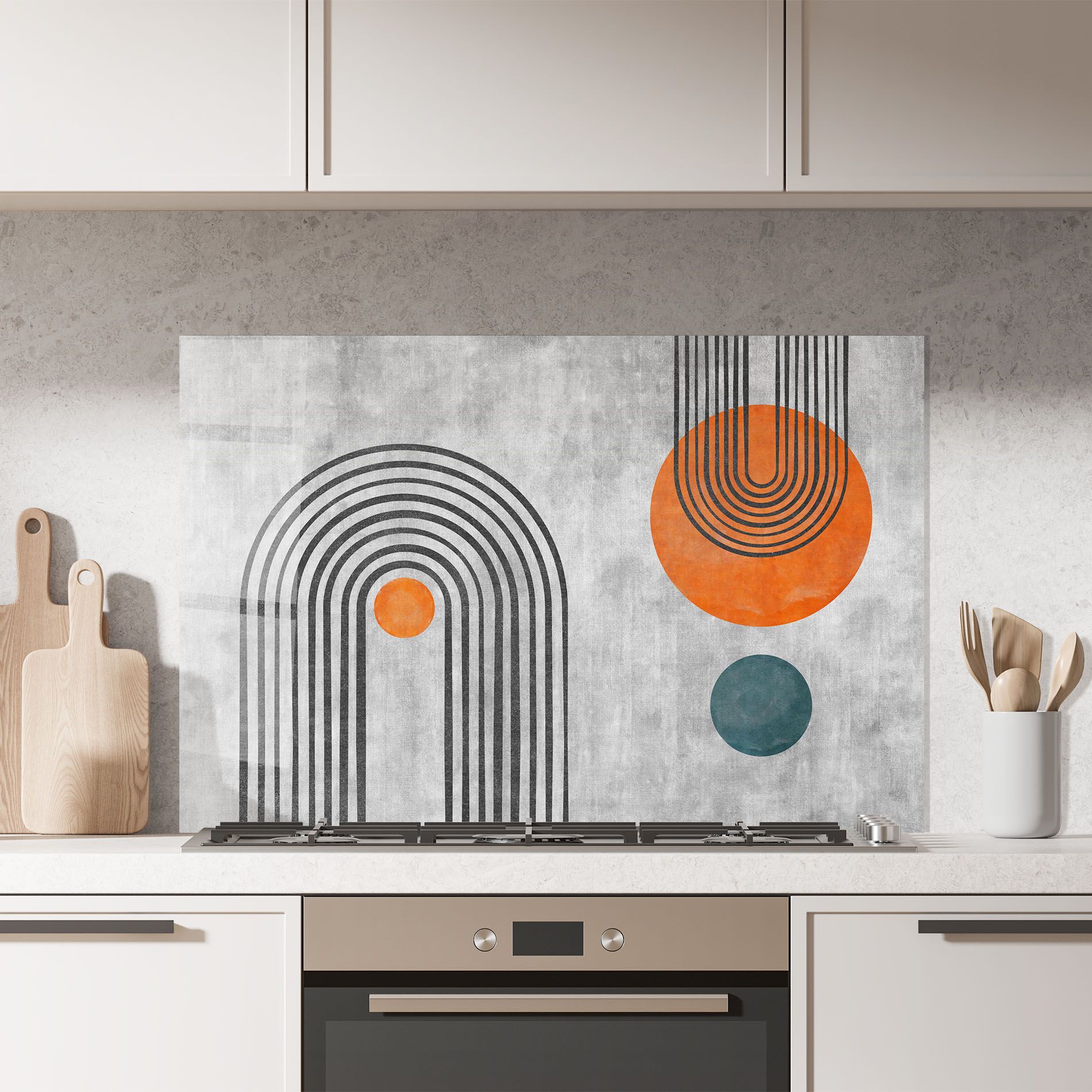 Abstract Orange Circles mockup 7