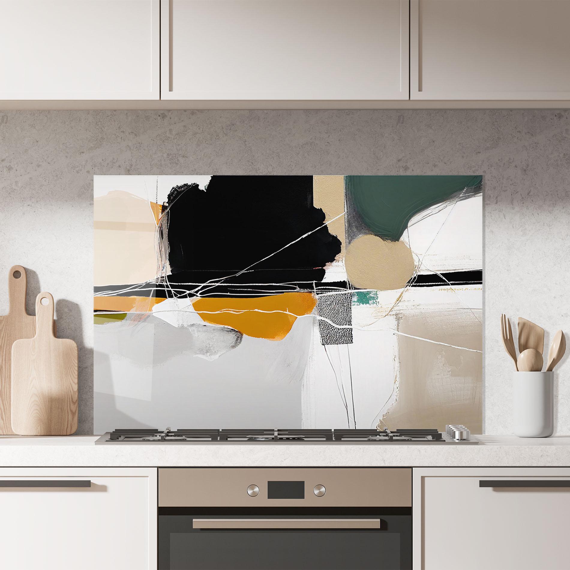 Küchenrückwand Glas Abstract Ornament Prints mockup 7