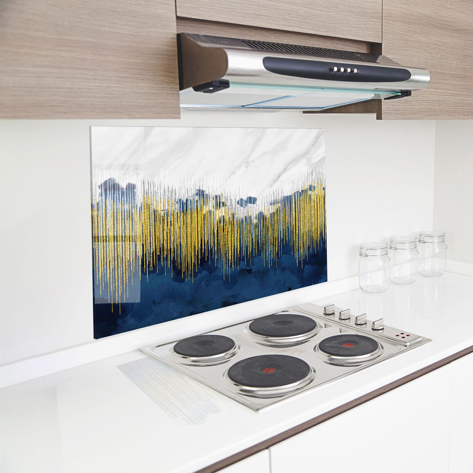 Küchenrückwand Glas Abstract Marble Art mockup 8