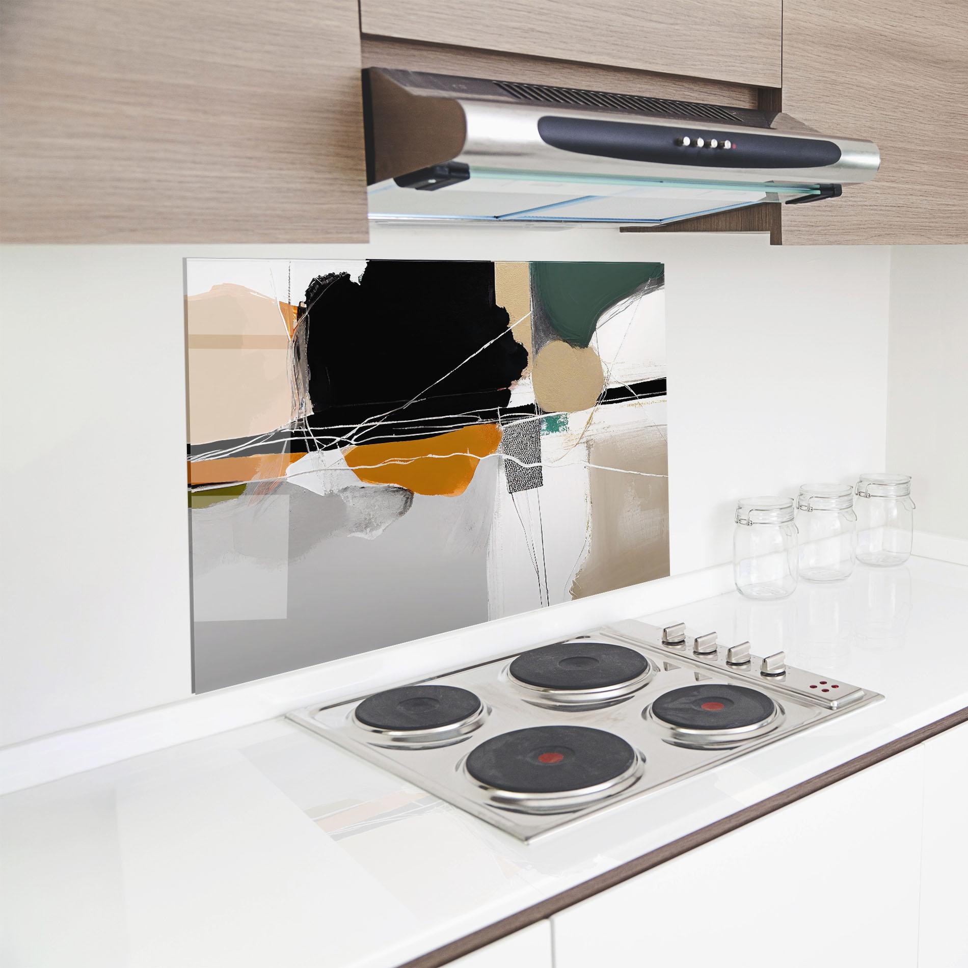 Küchenrückwand Glas Abstract Ornament Prints mockup 8